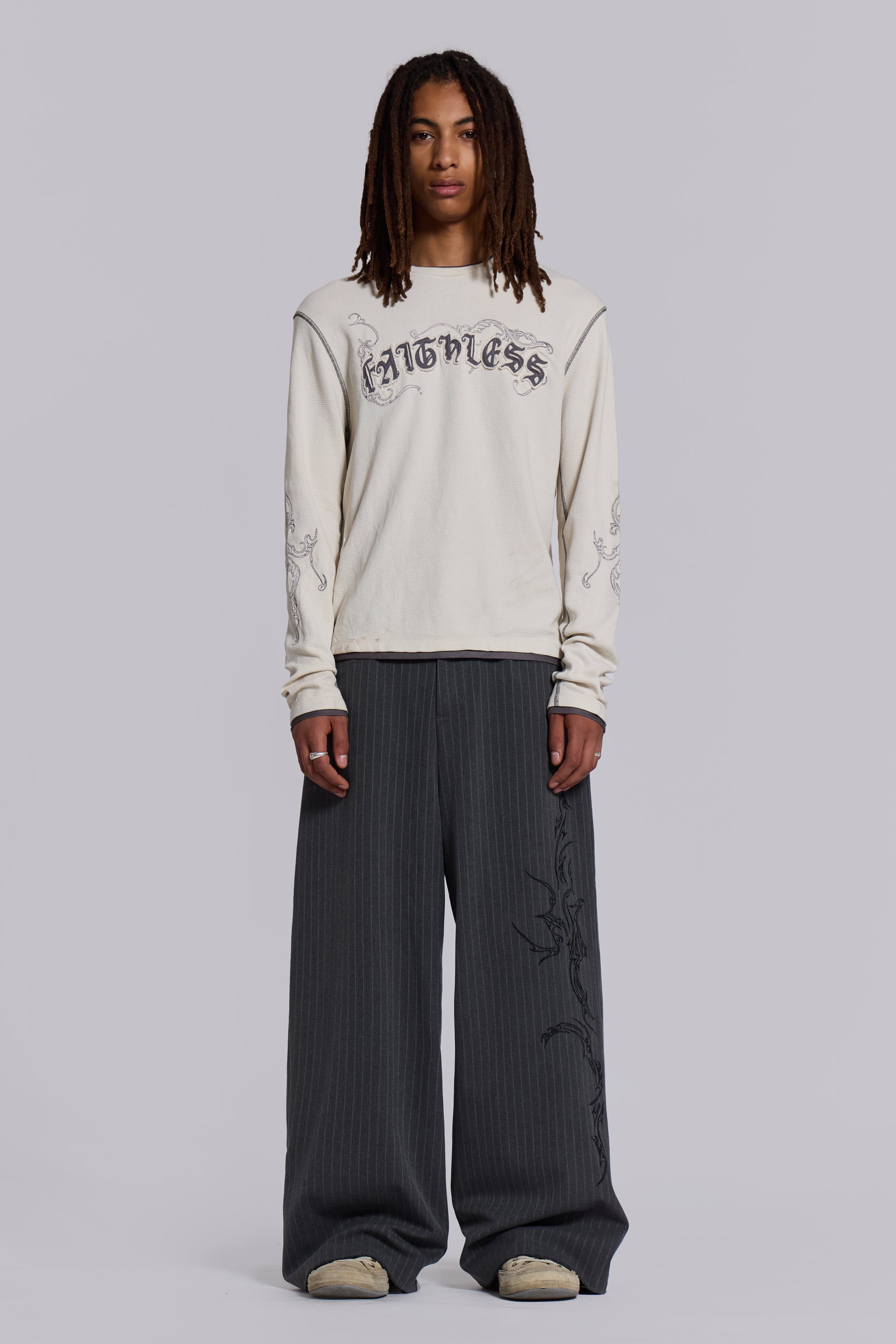 Tattoo Pinstripe Goliath Suit Pants