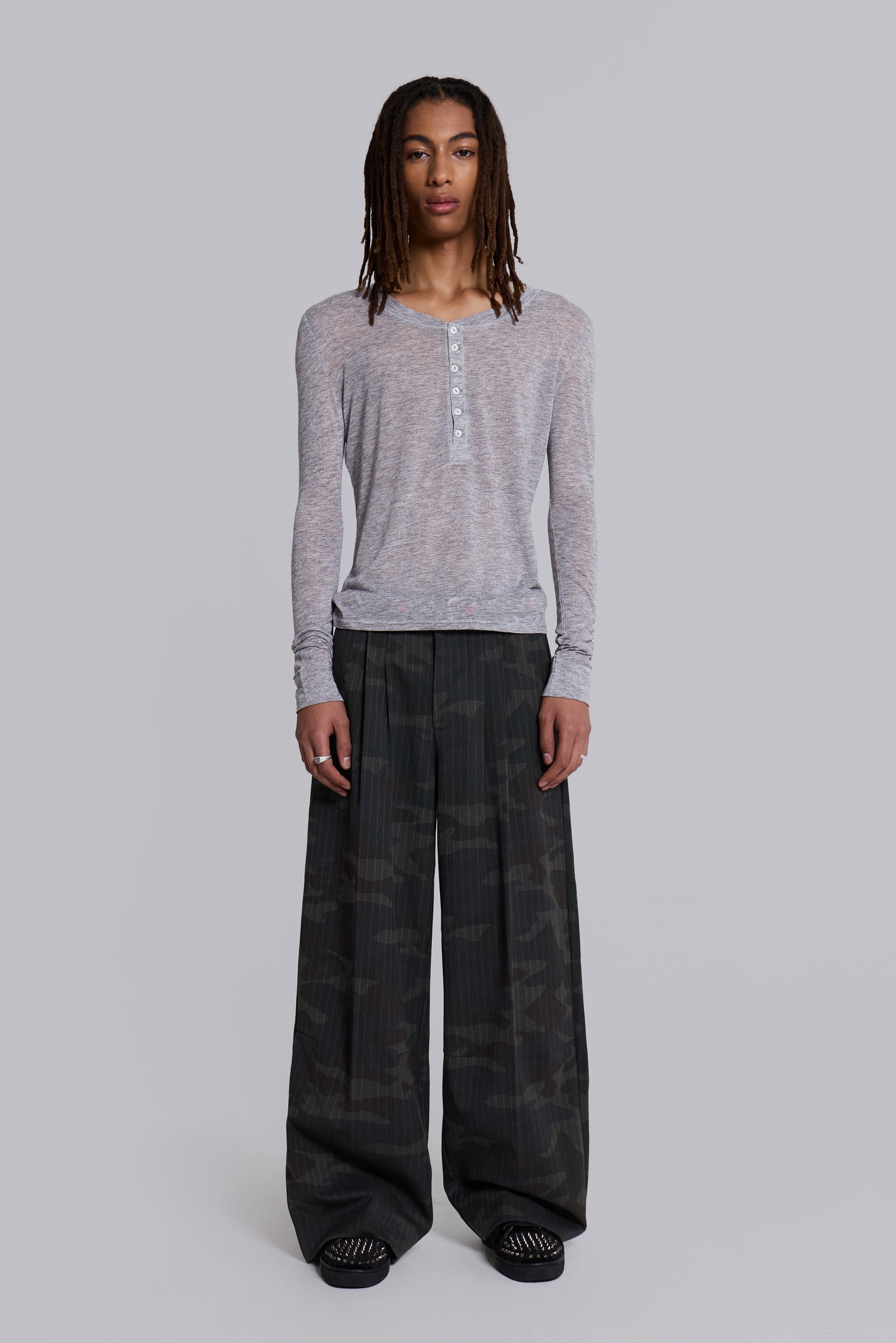 Camo Pinstripe Goliath Suit Pants