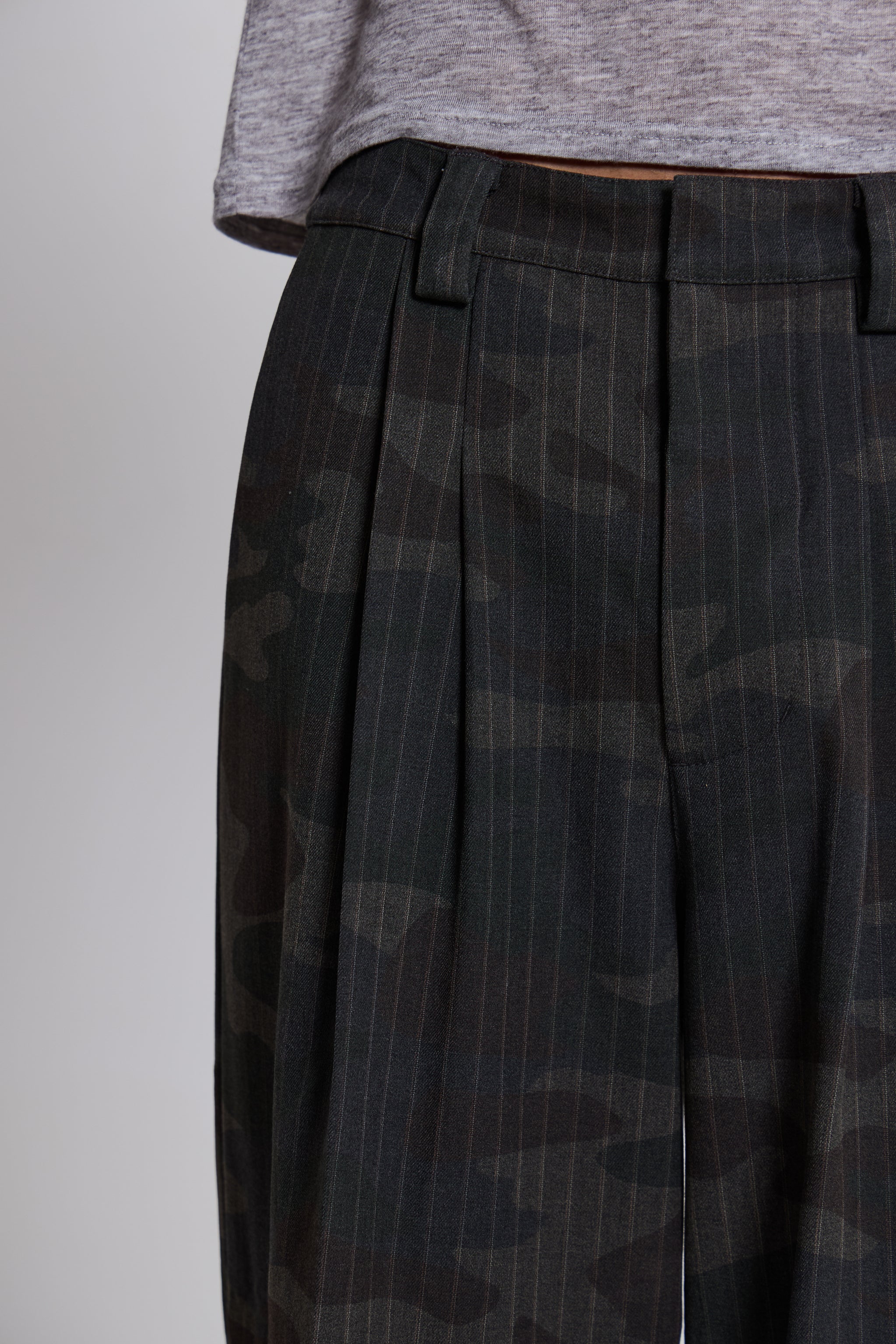 Camo Pinstripe Goliath Suit Pants