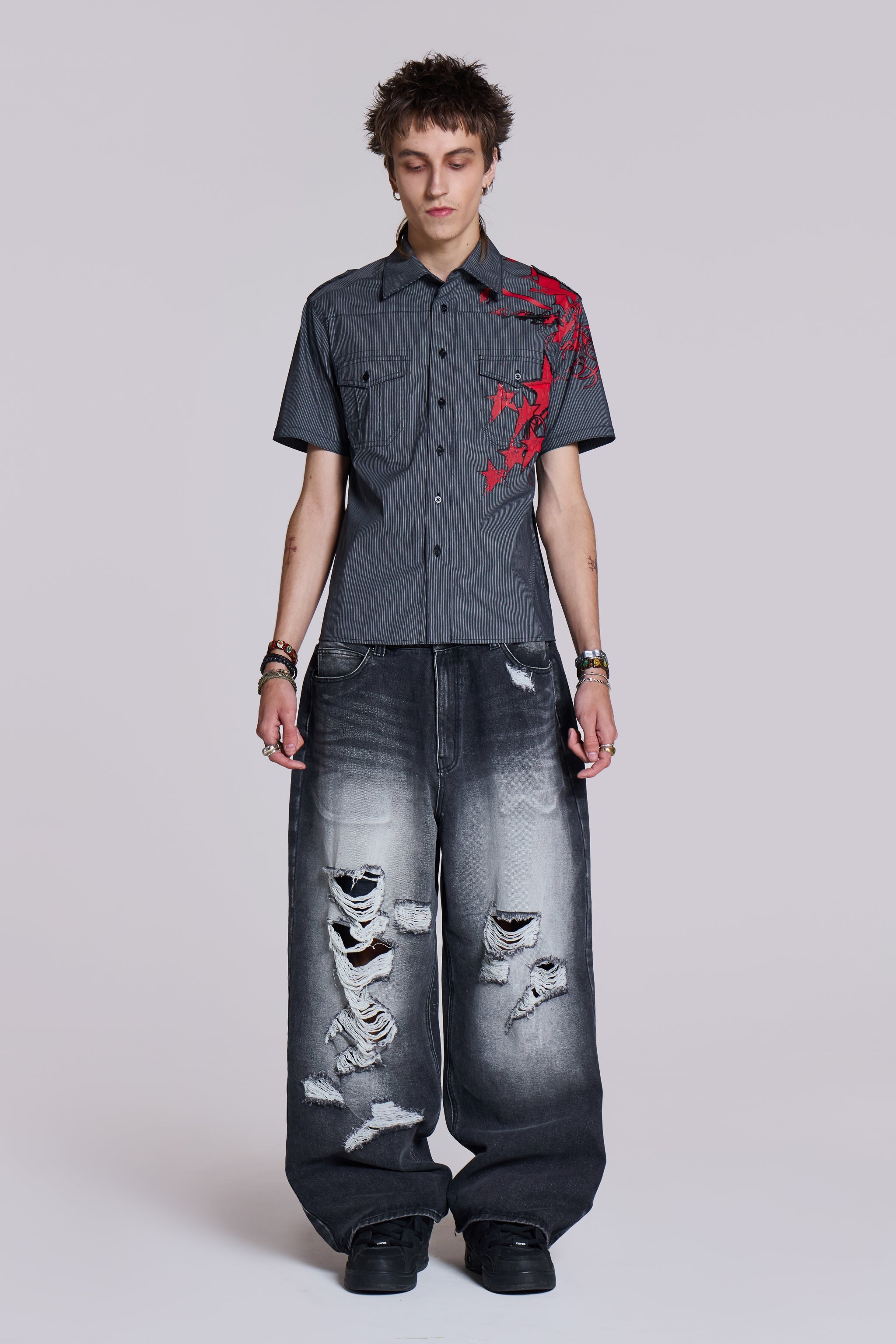 Script Pinstripe Shirt