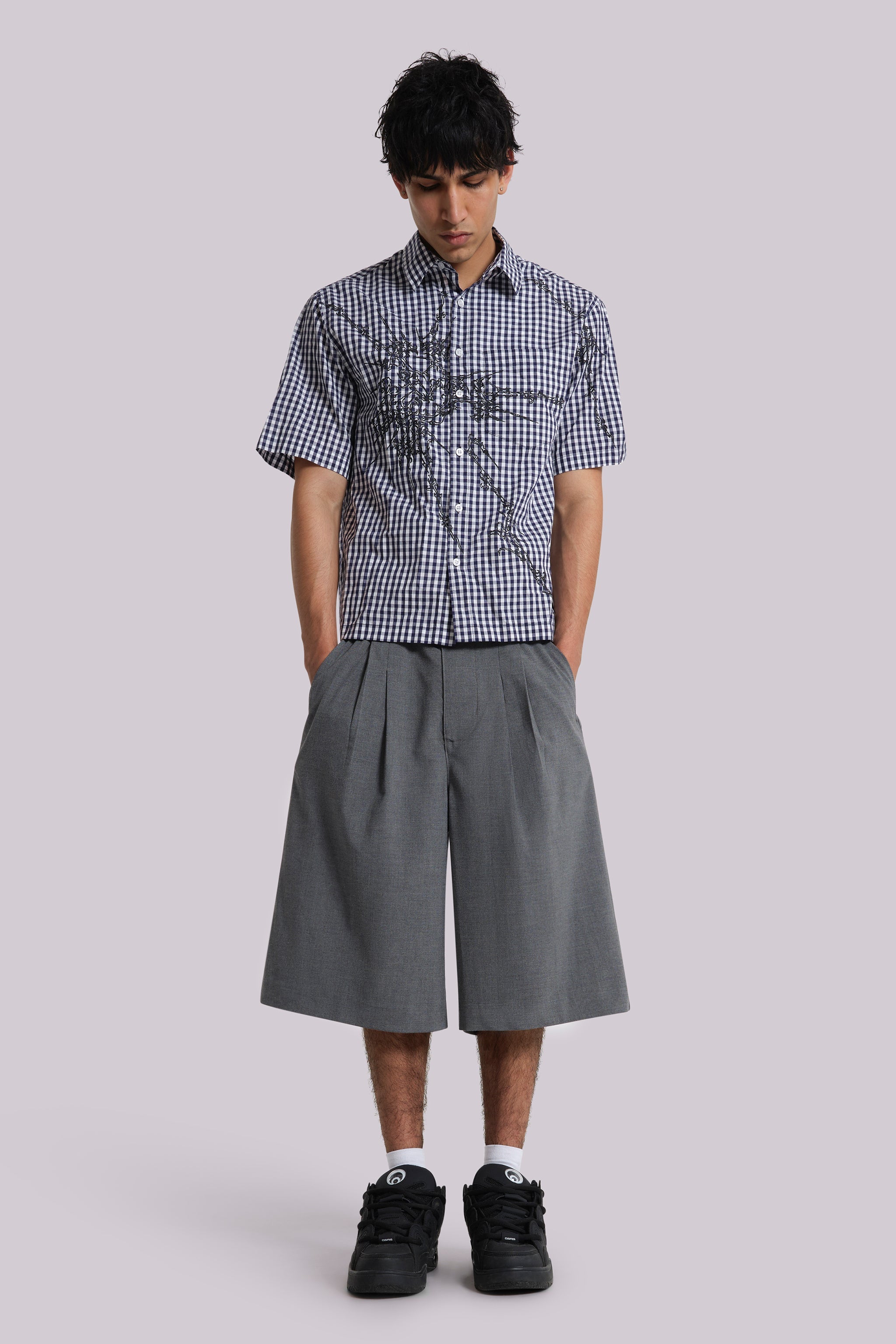 Grey Goliath Tailored Baggy Shorts