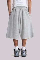 Grey Marl Monster Jogger Baggy Shorts
