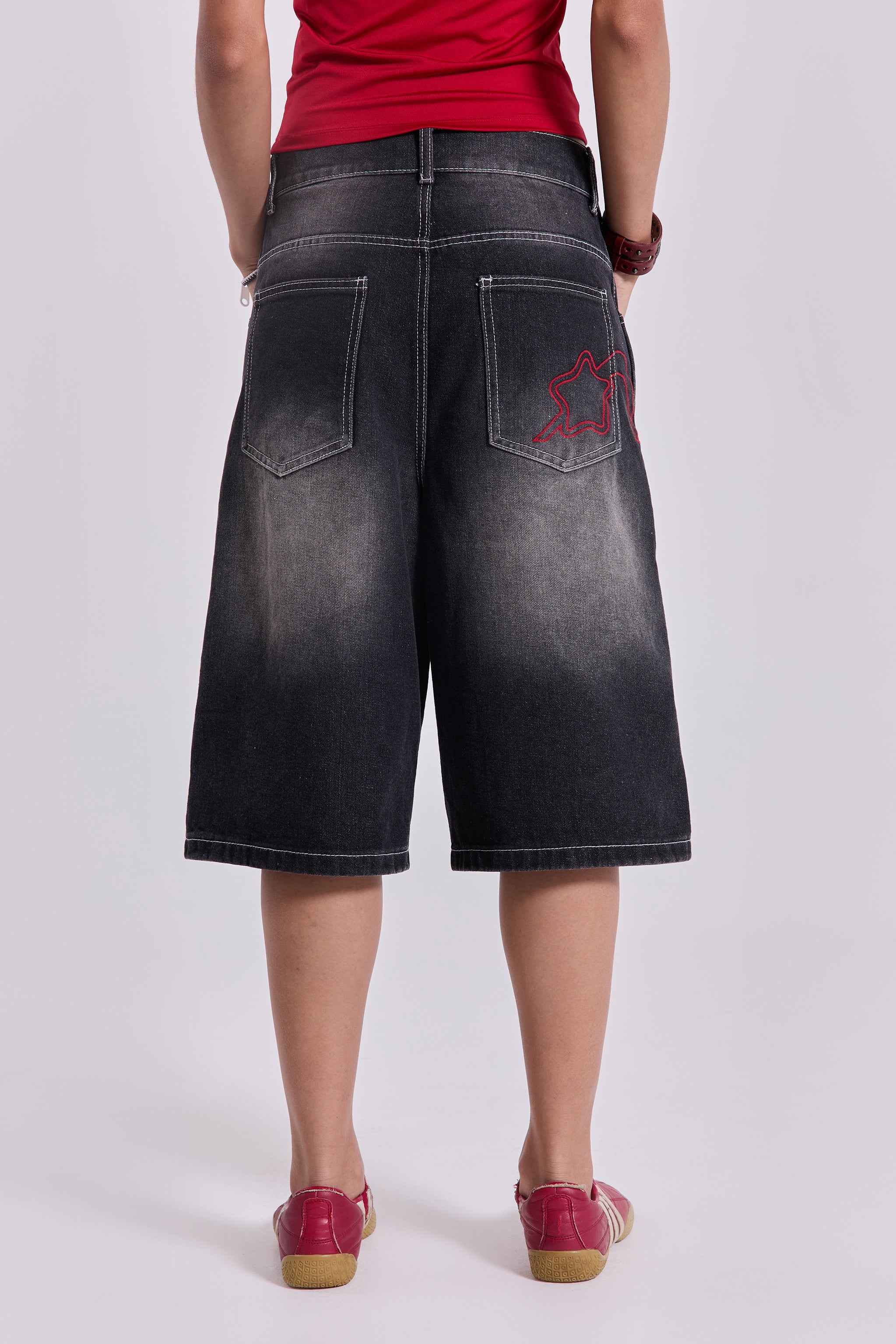 Washed Black Jumbo Jorts