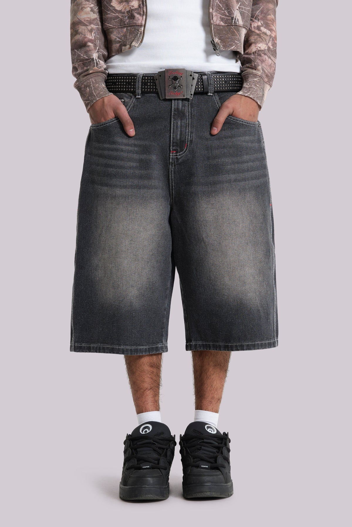 Washed Black Jumbo Jorts