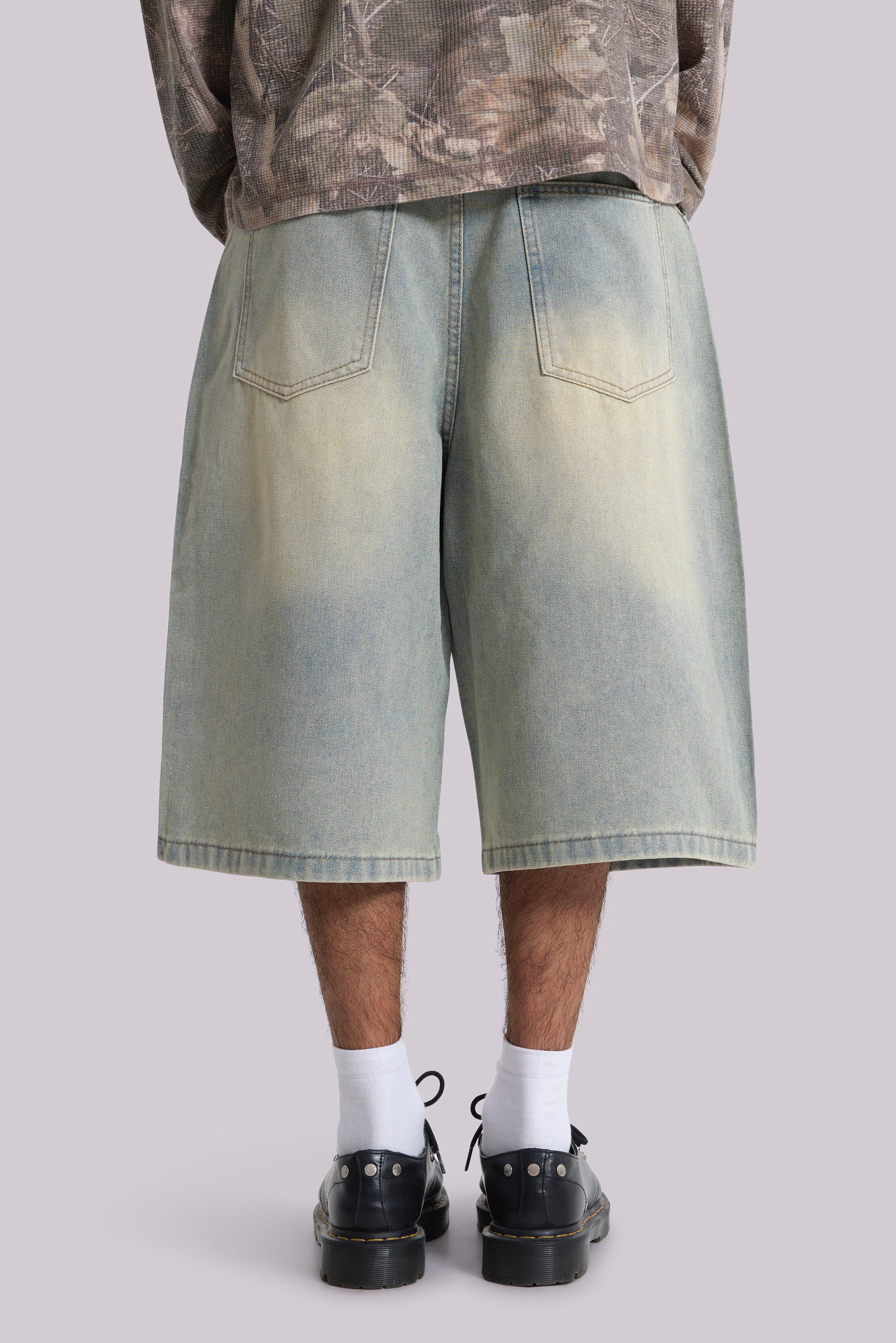 Light Wash Jumbo Jorts