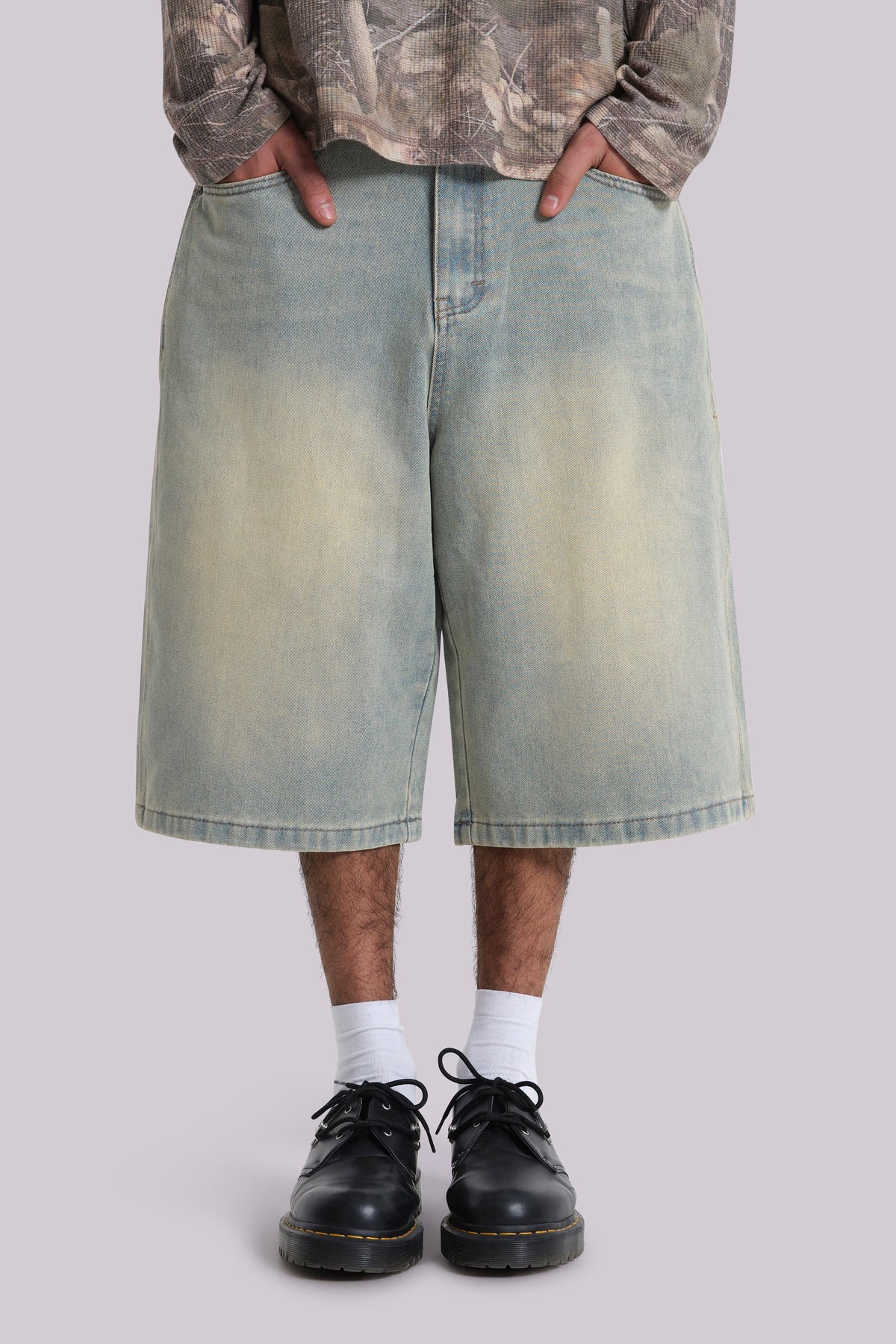 Light Wash Jumbo Jorts