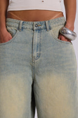 Light Wash Jumbo Jorts