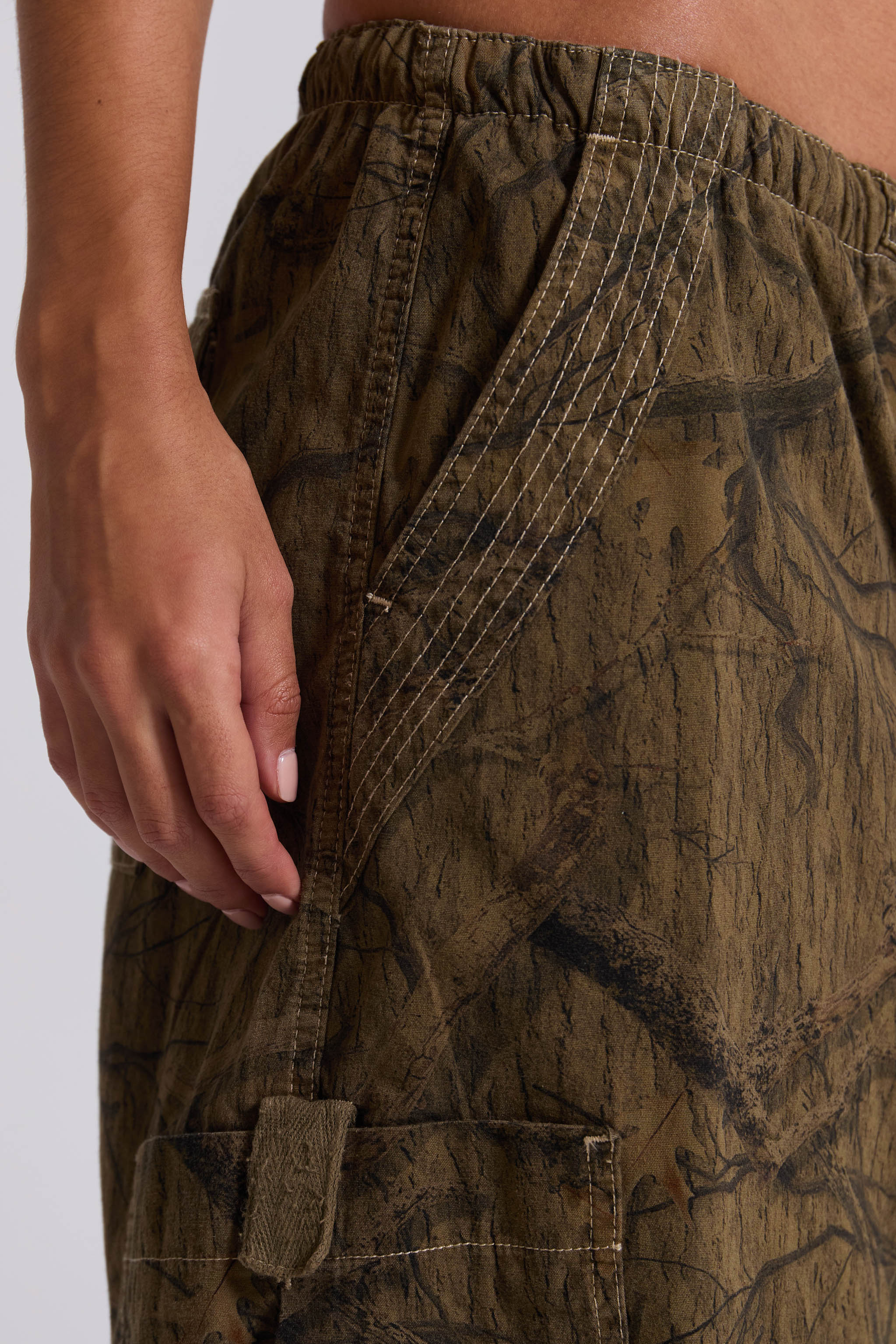 Forest Camo Parachute Shorts