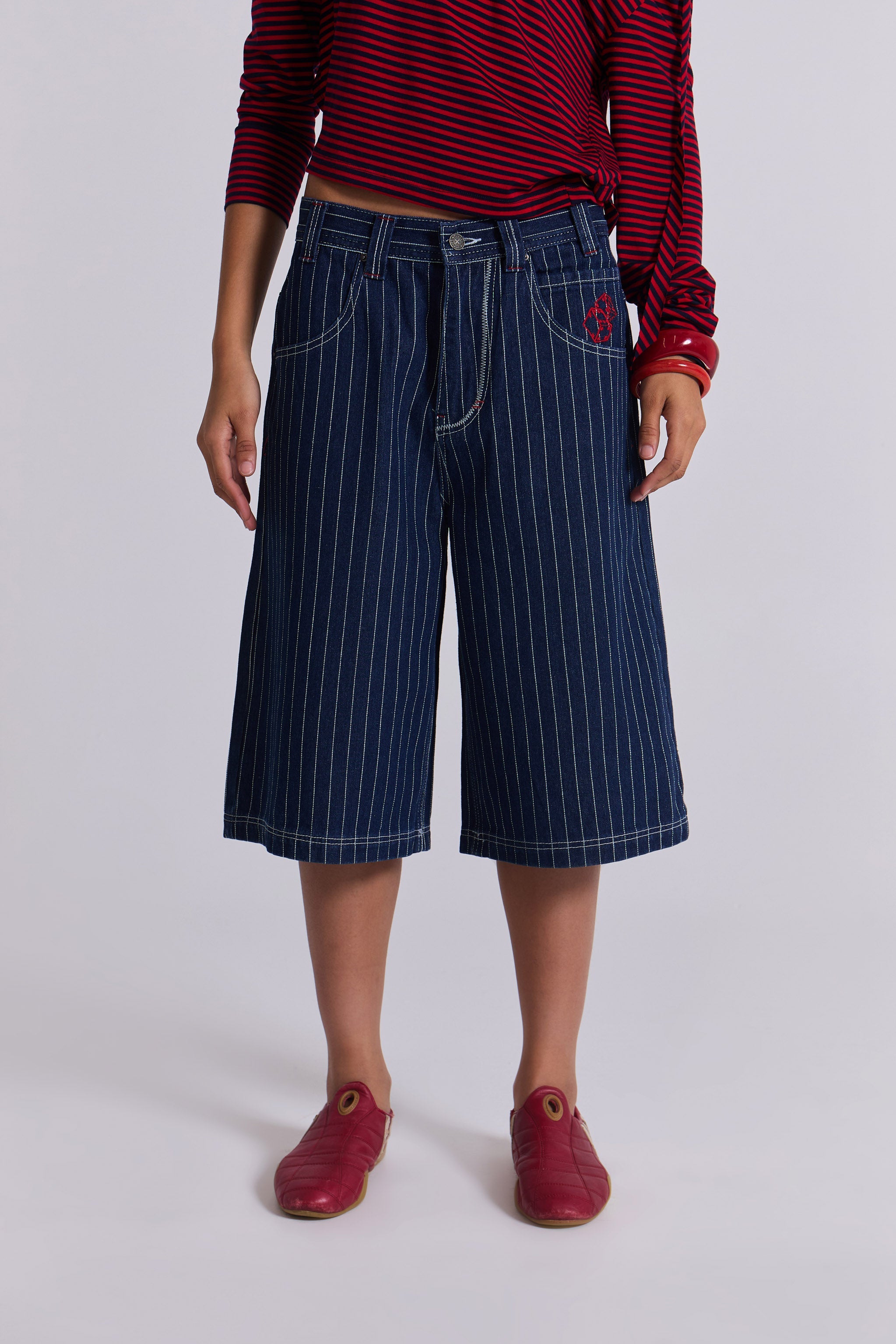 Ollie Pinstripe Jorts