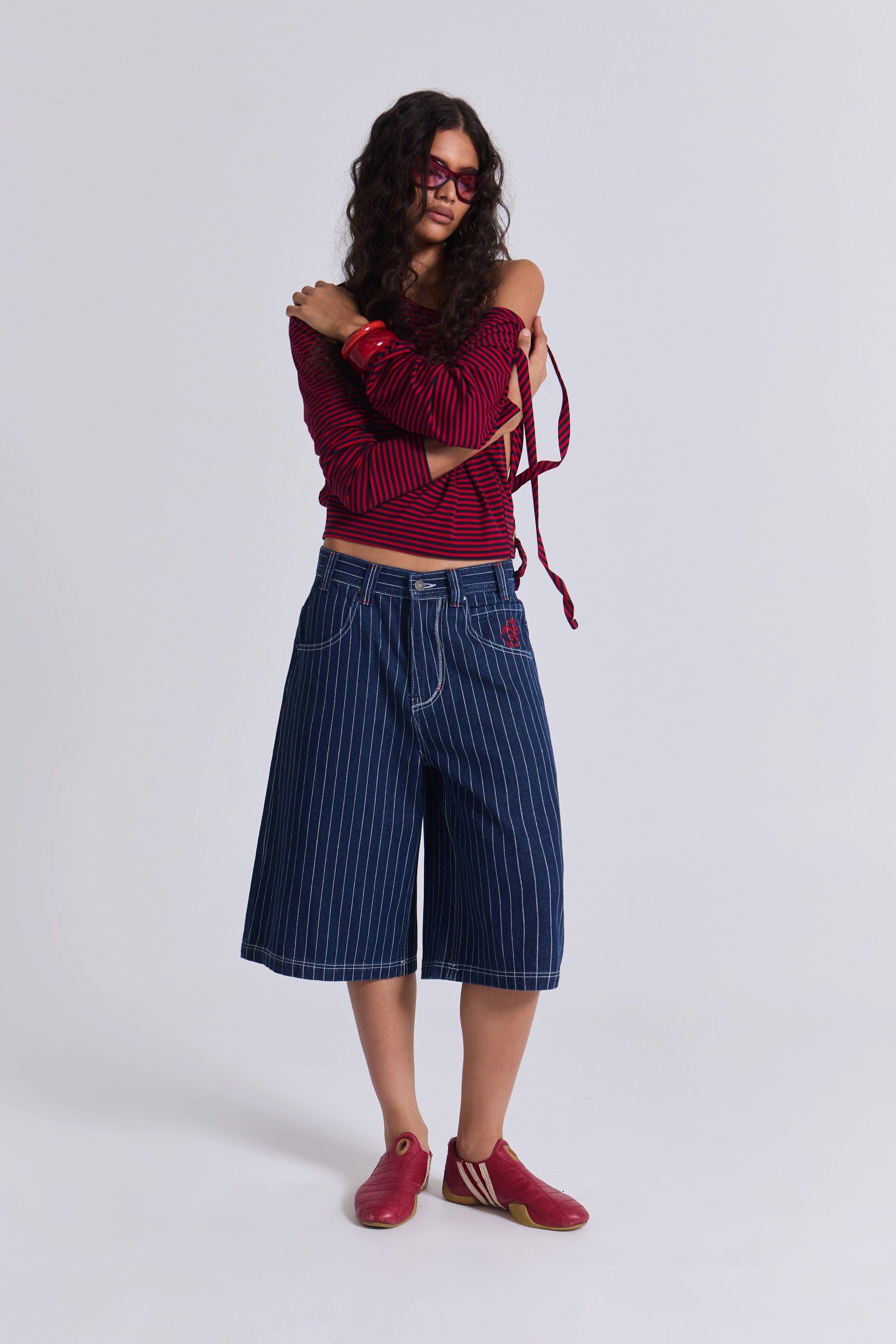 Ollie Pinstripe Jorts