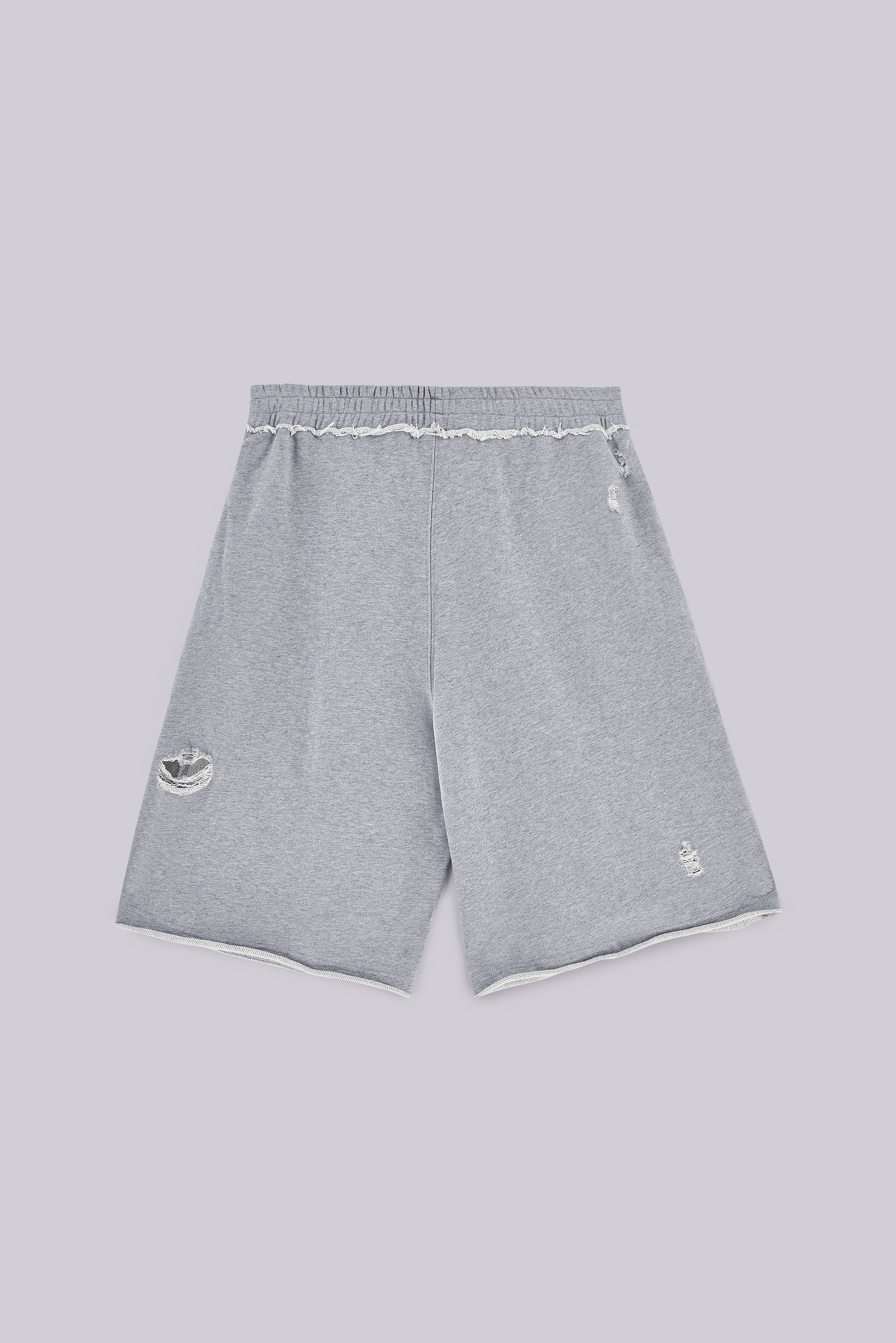 Grey Distressed Monster Shorts
