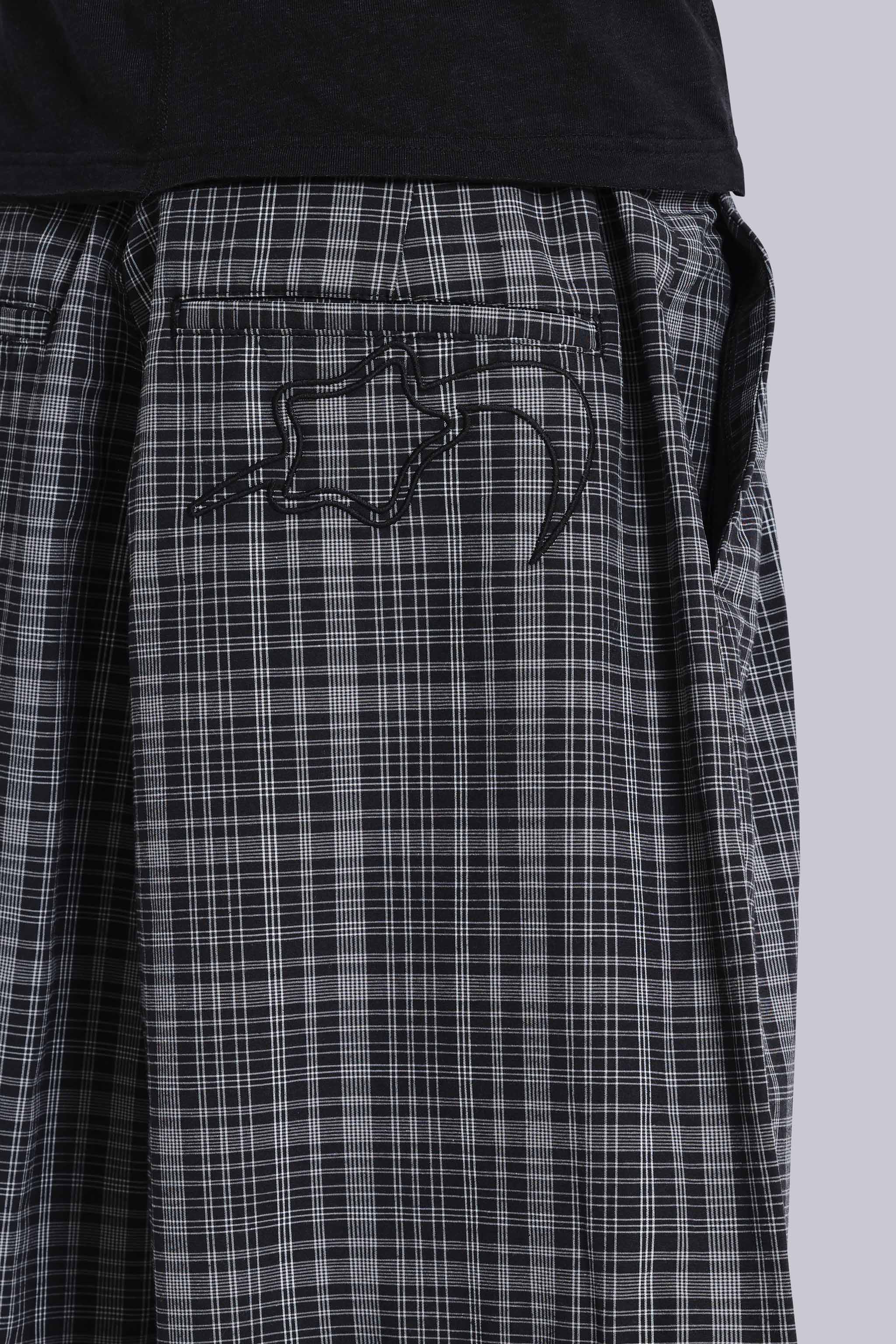 Black Check Jumbo Jorts