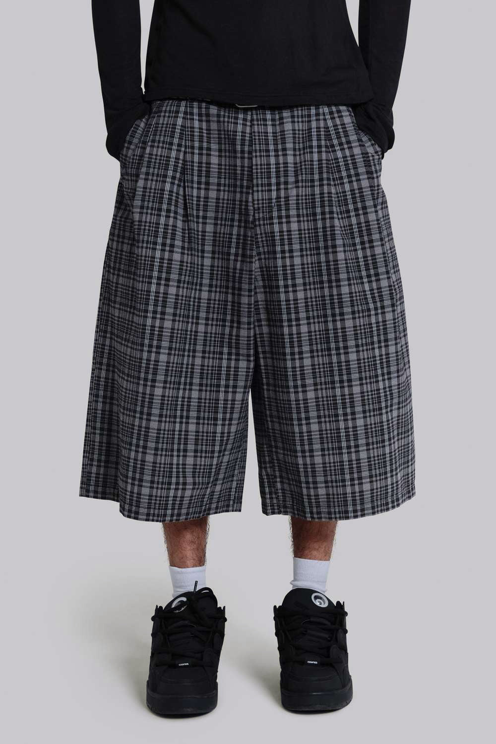Black Check Jumbo Jorts