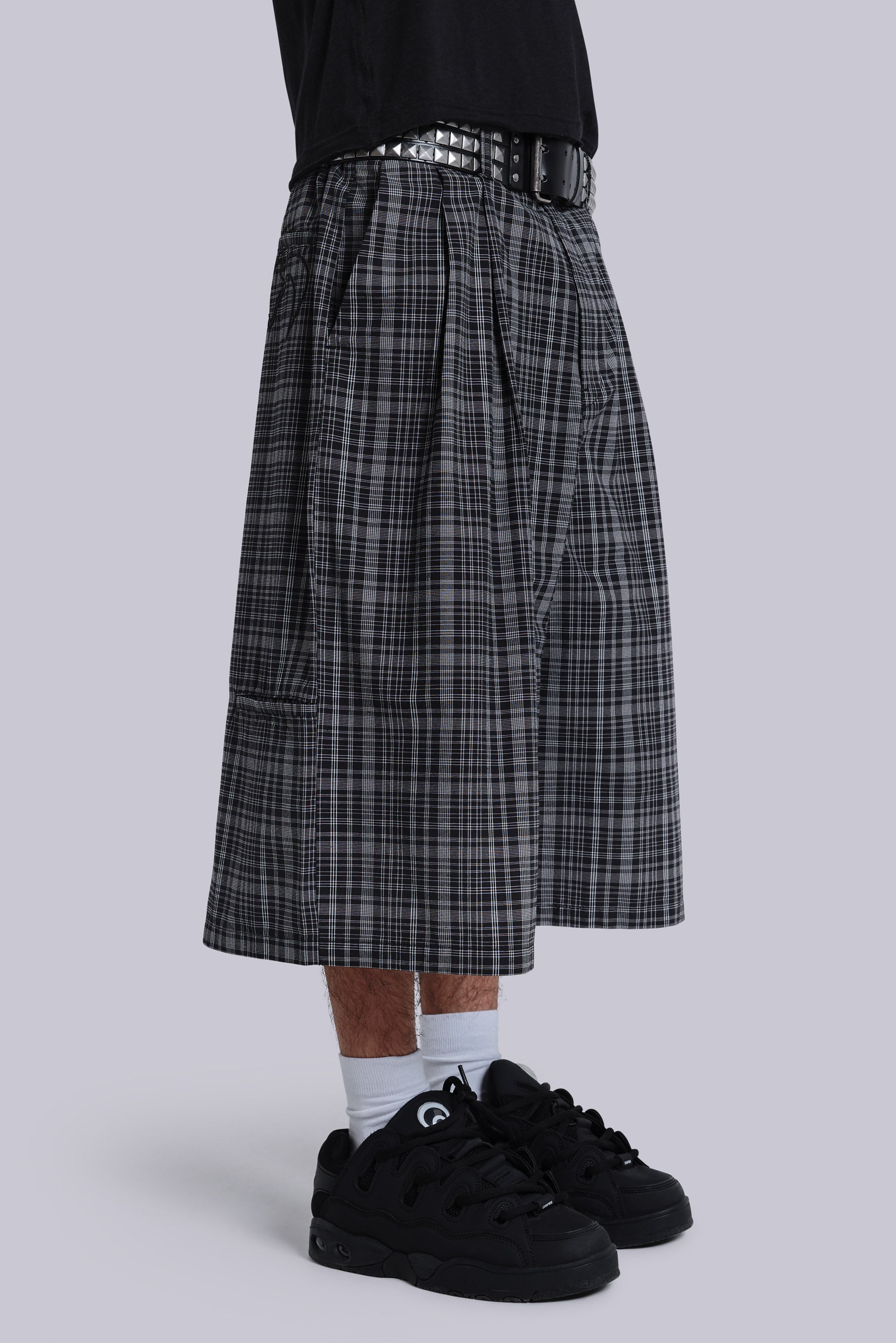 Black Check Jumbo Jorts