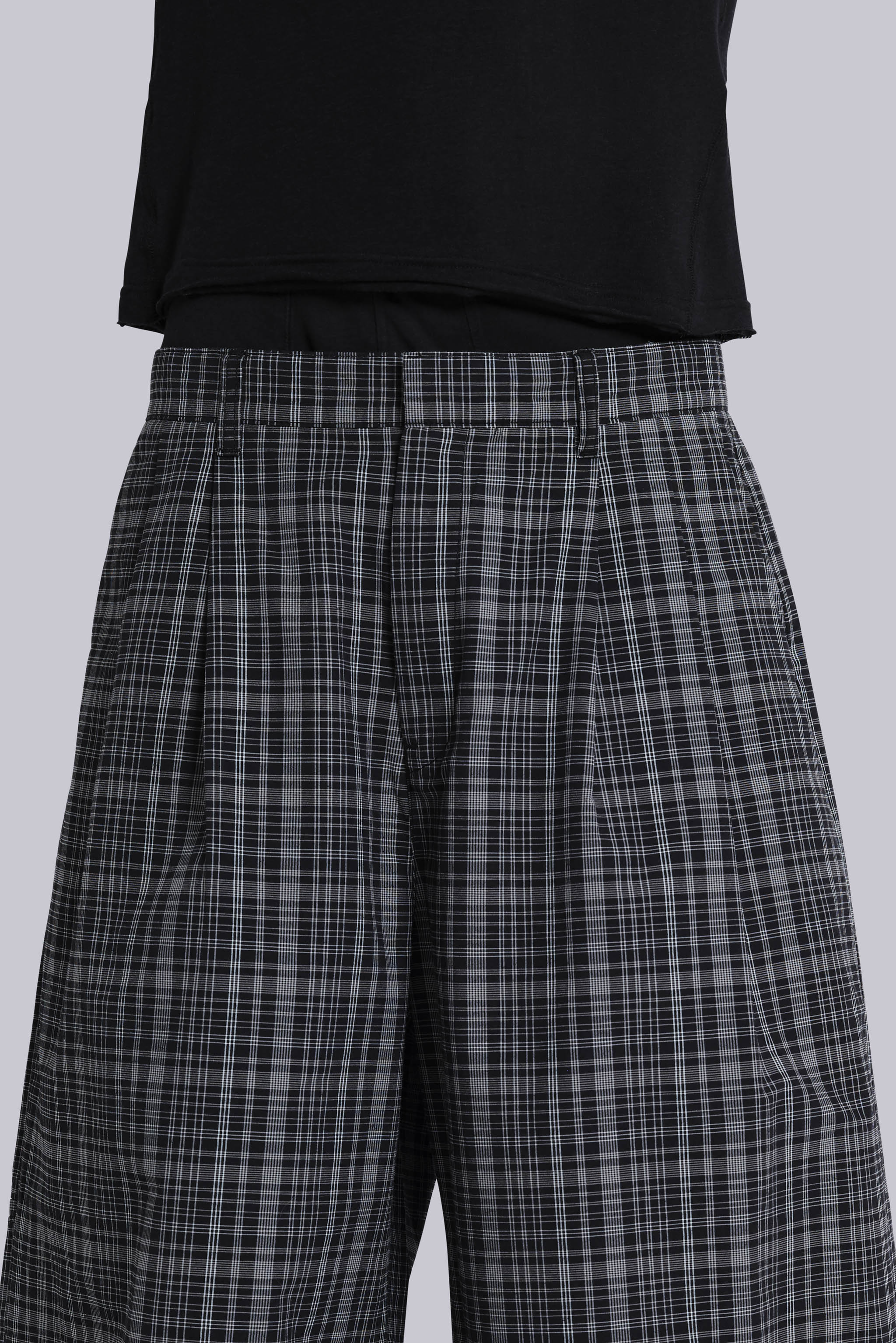 Black Check Jumbo Jorts