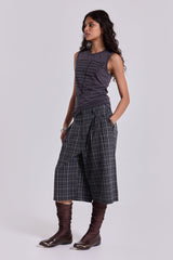 Black Check Jumbo Jorts