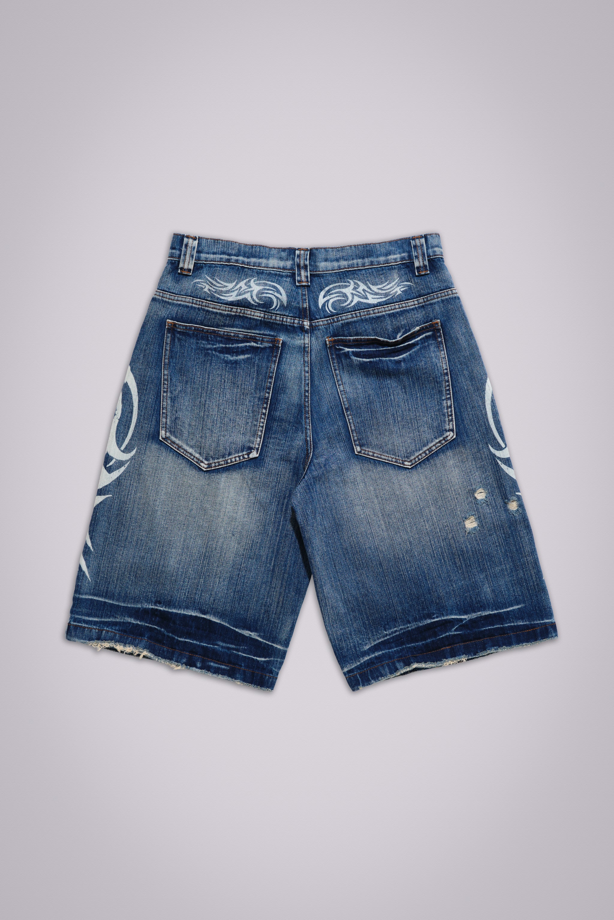 Light Wash Blade Colossus Jorts