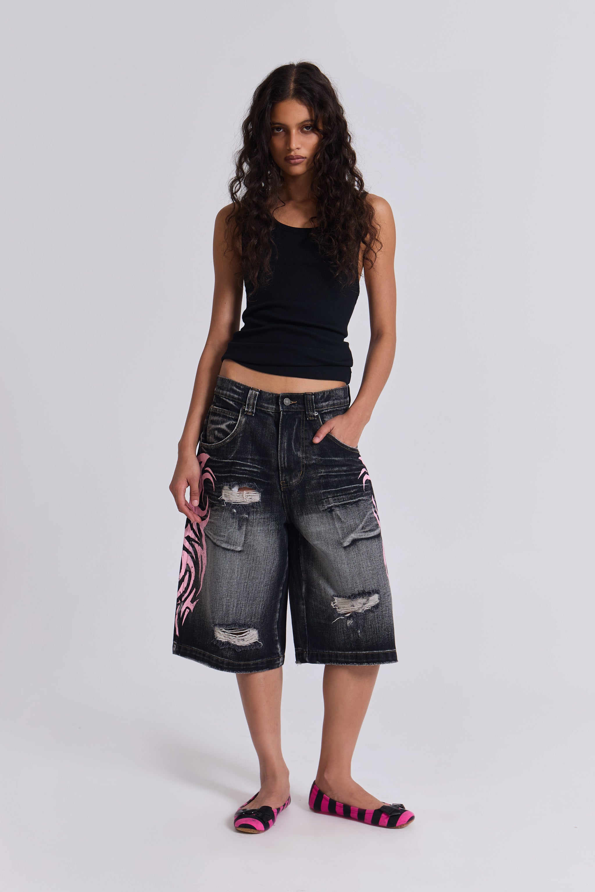 Pink Blade Colossus Jorts