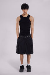Black Eyelet Board Shorts