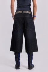 Creased Indigo Colossus Jorts