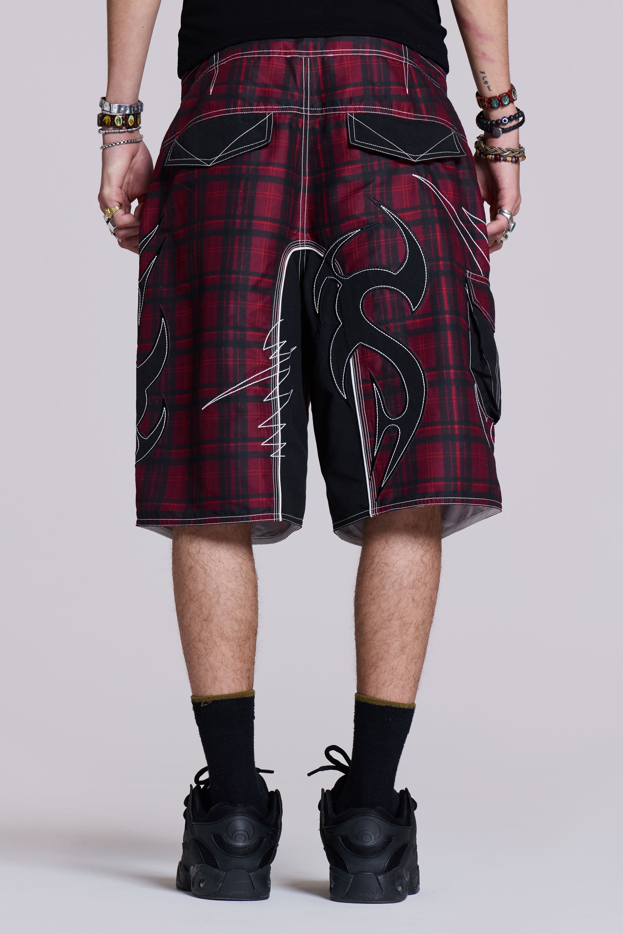 Tribal Check Board Shorts