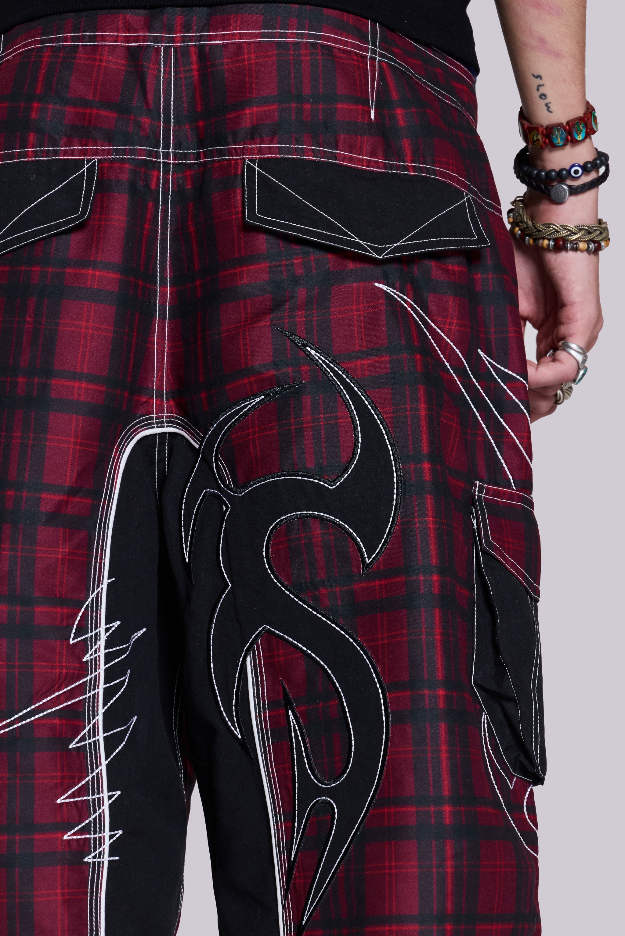 Tribal Check Board Shorts