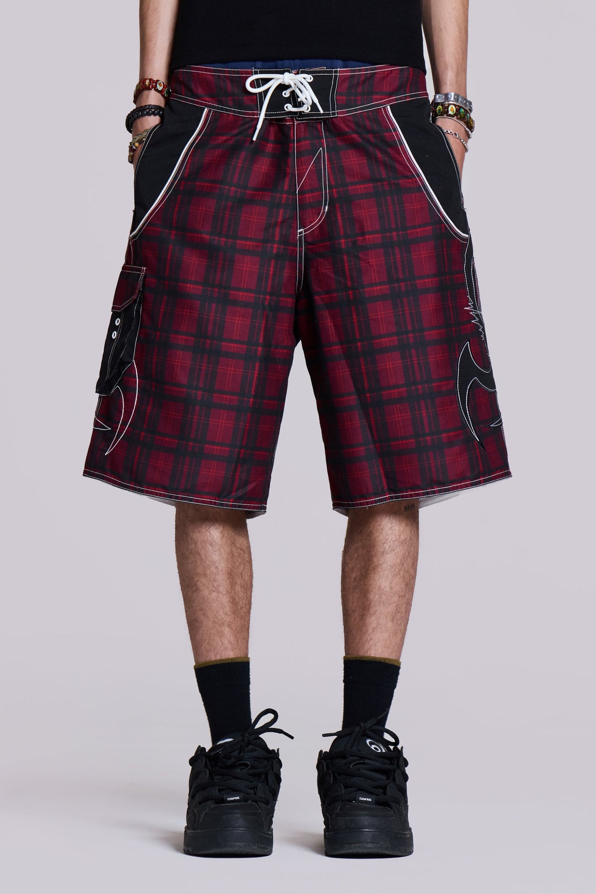 Tribal Check Board Shorts