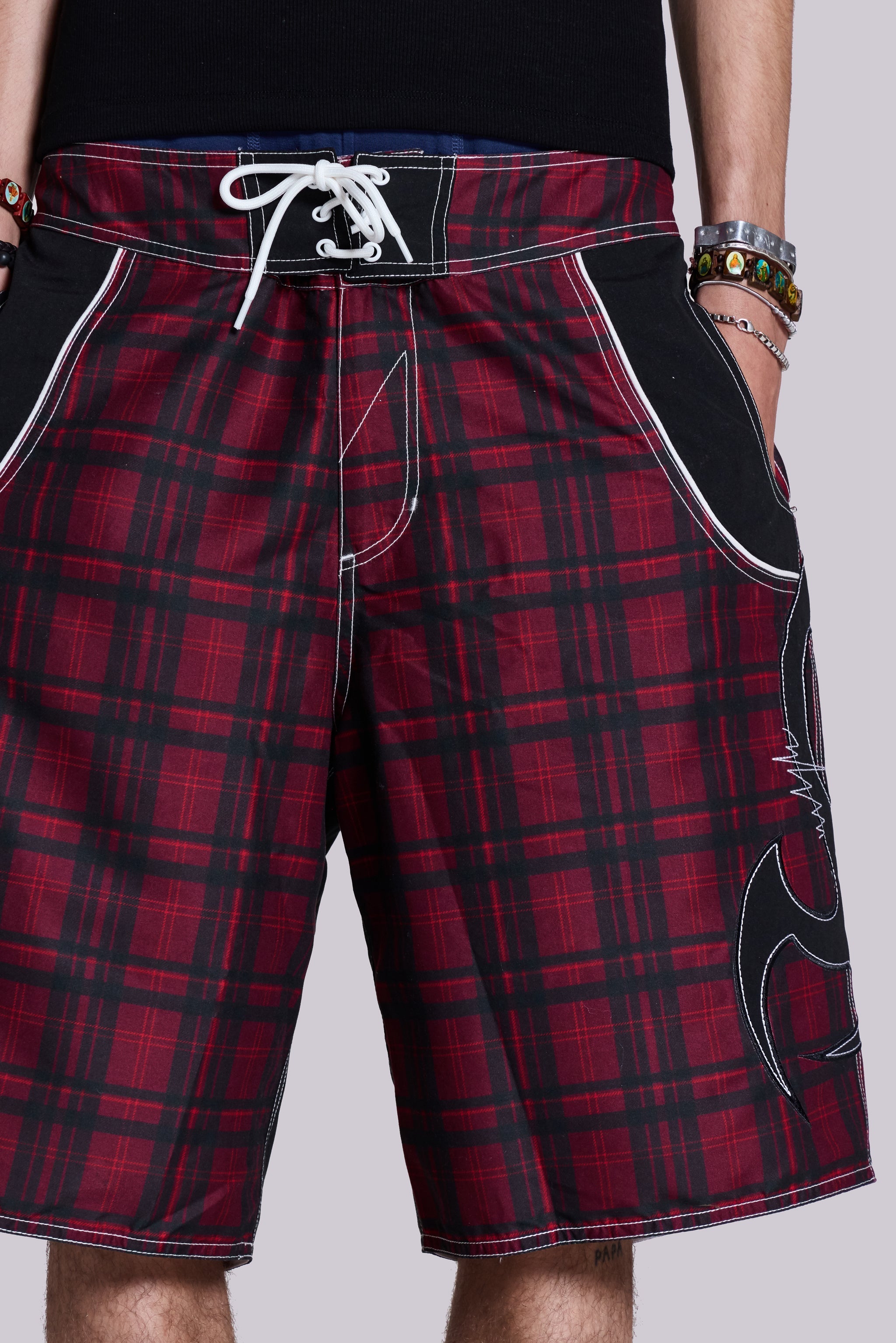 Tribal Check Board Shorts