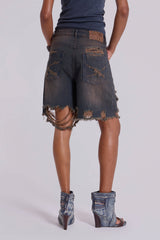 Dark Vintage Wash Glasto Shorts
