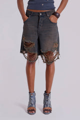 Dark Vintage Wash Glasto Shorts