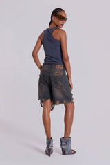 Dark Vintage Wash Glasto Shorts