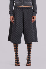 Checkerboard Monster Jogger Baggy Shorts
