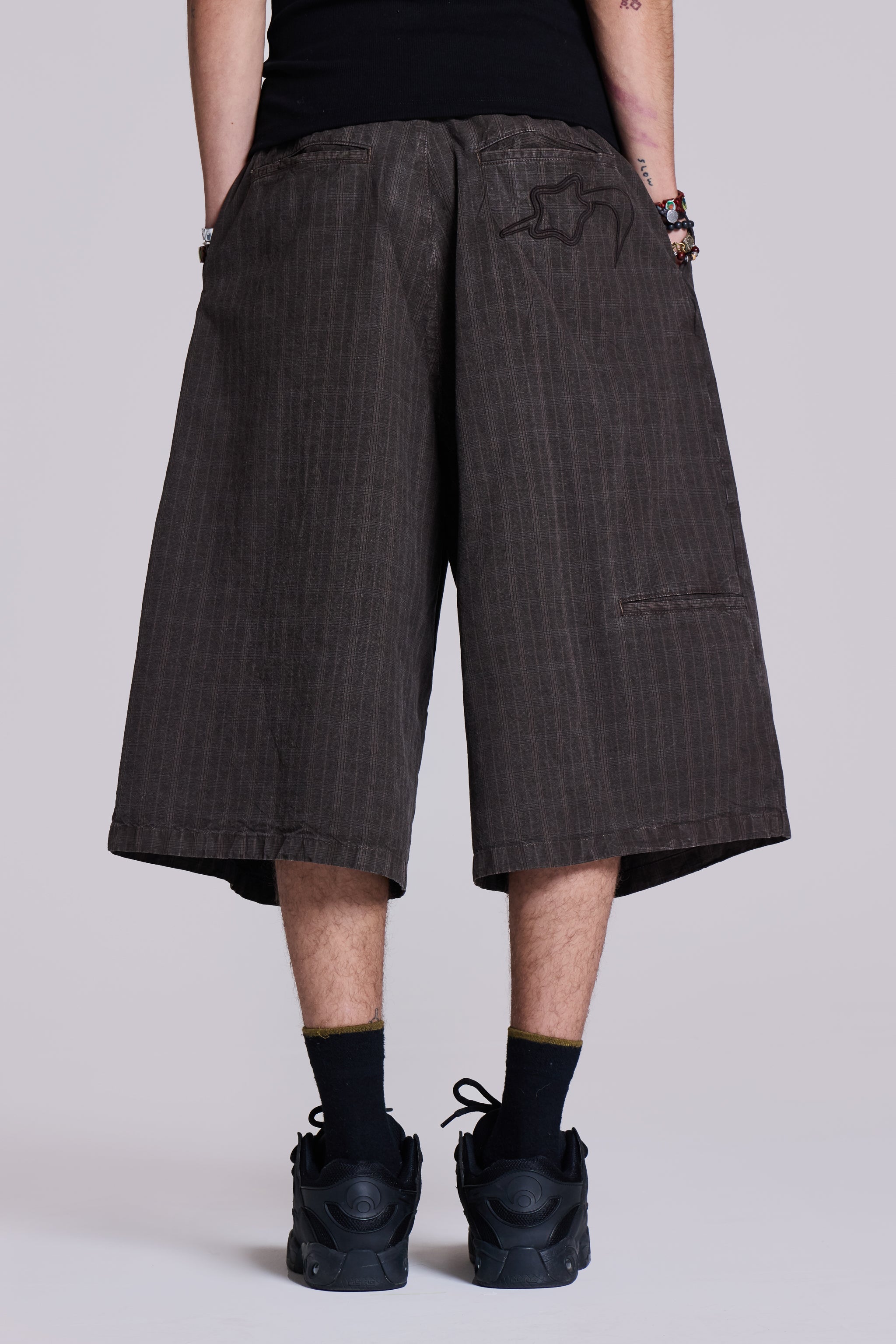 Brown Check Jumbo Jorts