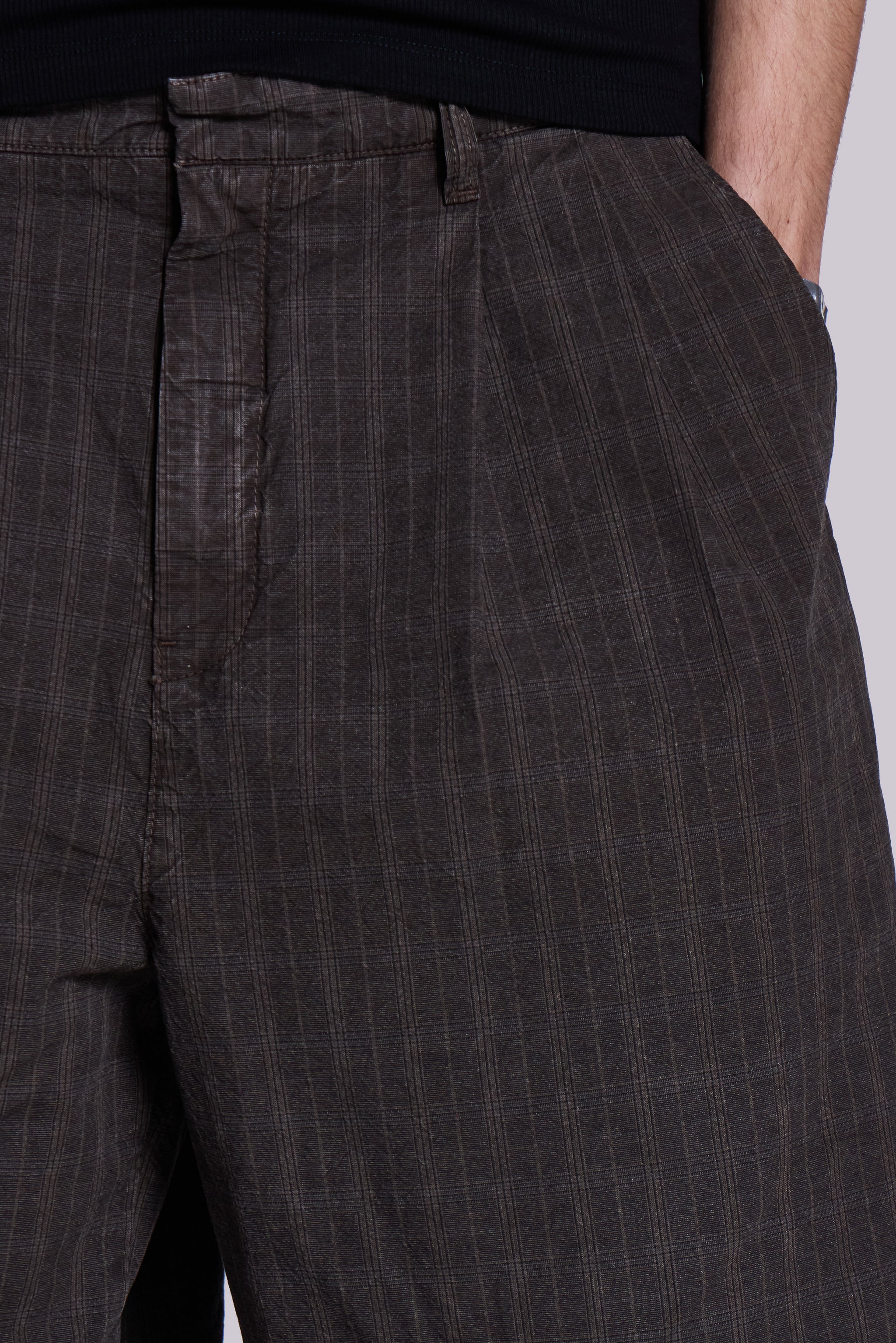 Brown Check Jumbo Jorts