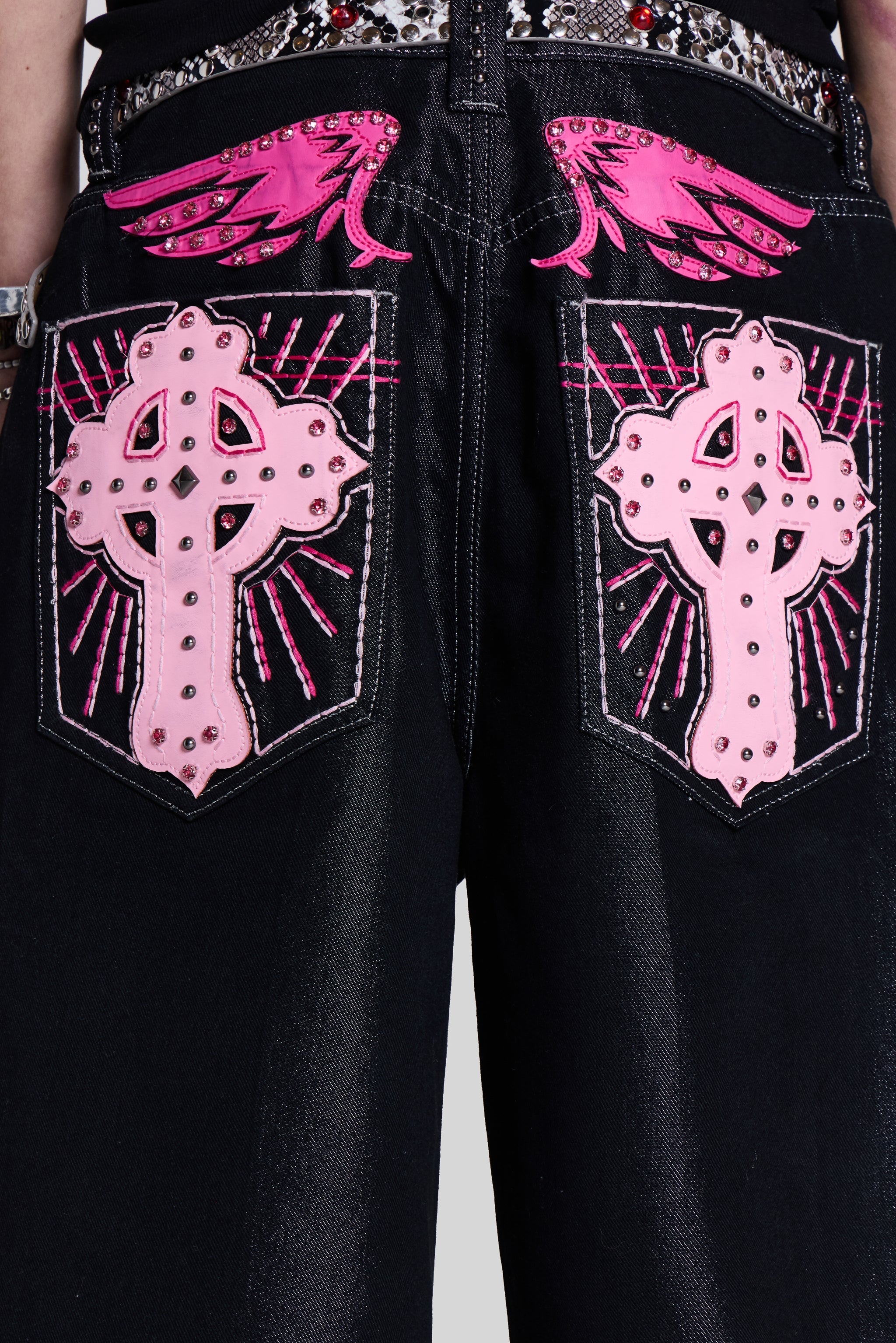 Pink Sapphire Cross Colossus Jorts