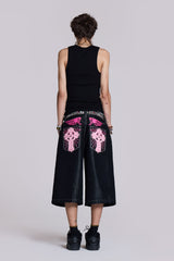 Pink Sapphire Cross Colossus Jorts