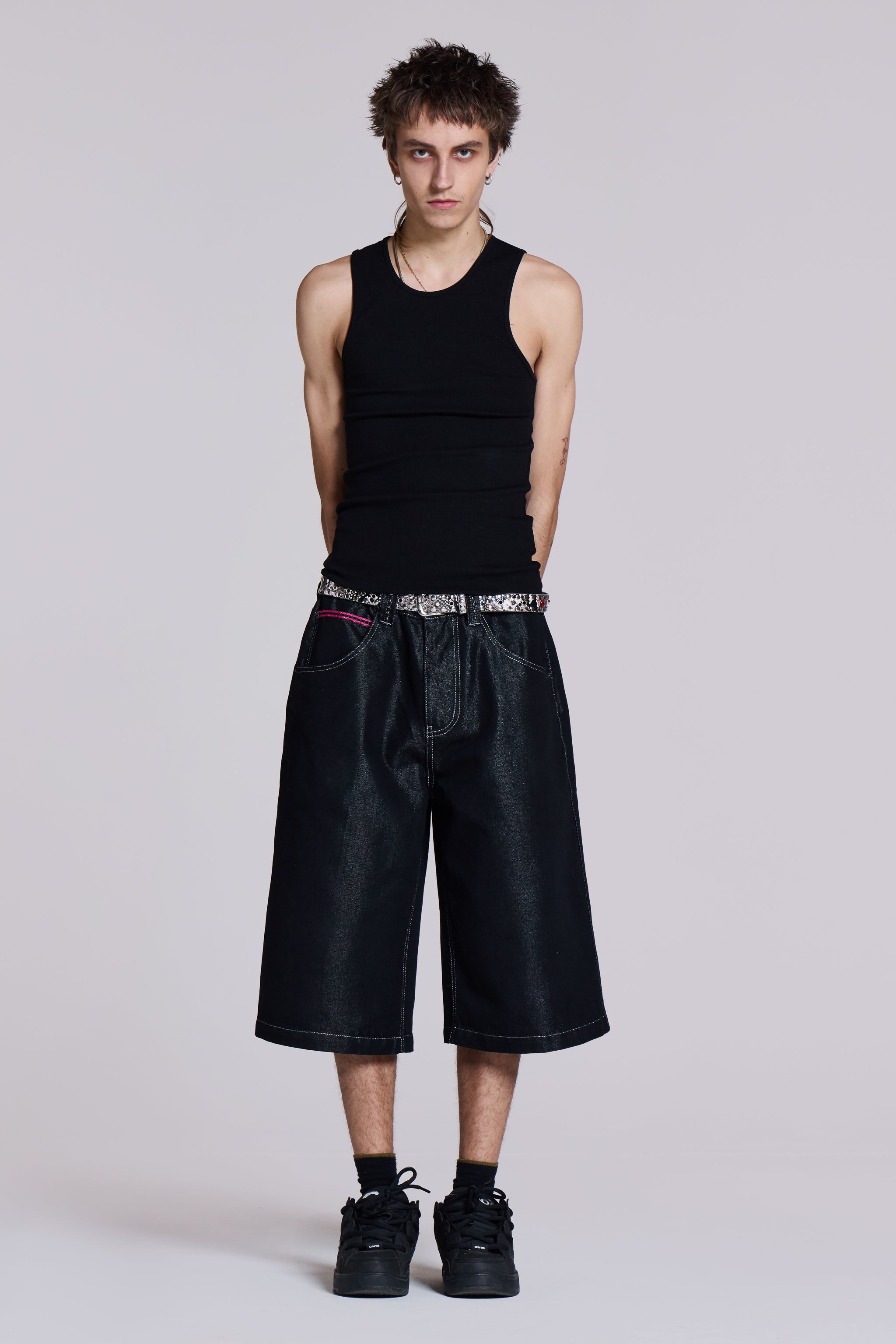 Pink Sapphire Cross Colossus Jorts