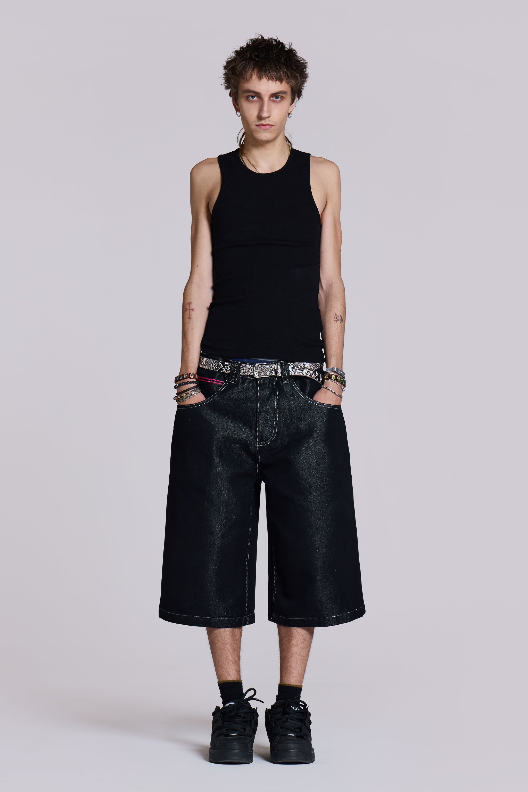 Pink Sapphire Cross Colossus Jorts