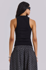 Black Rib Longline Vest