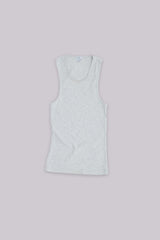 Grey Rib Longline Vest