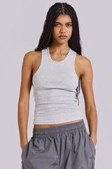 Grey Rib Longline Vest