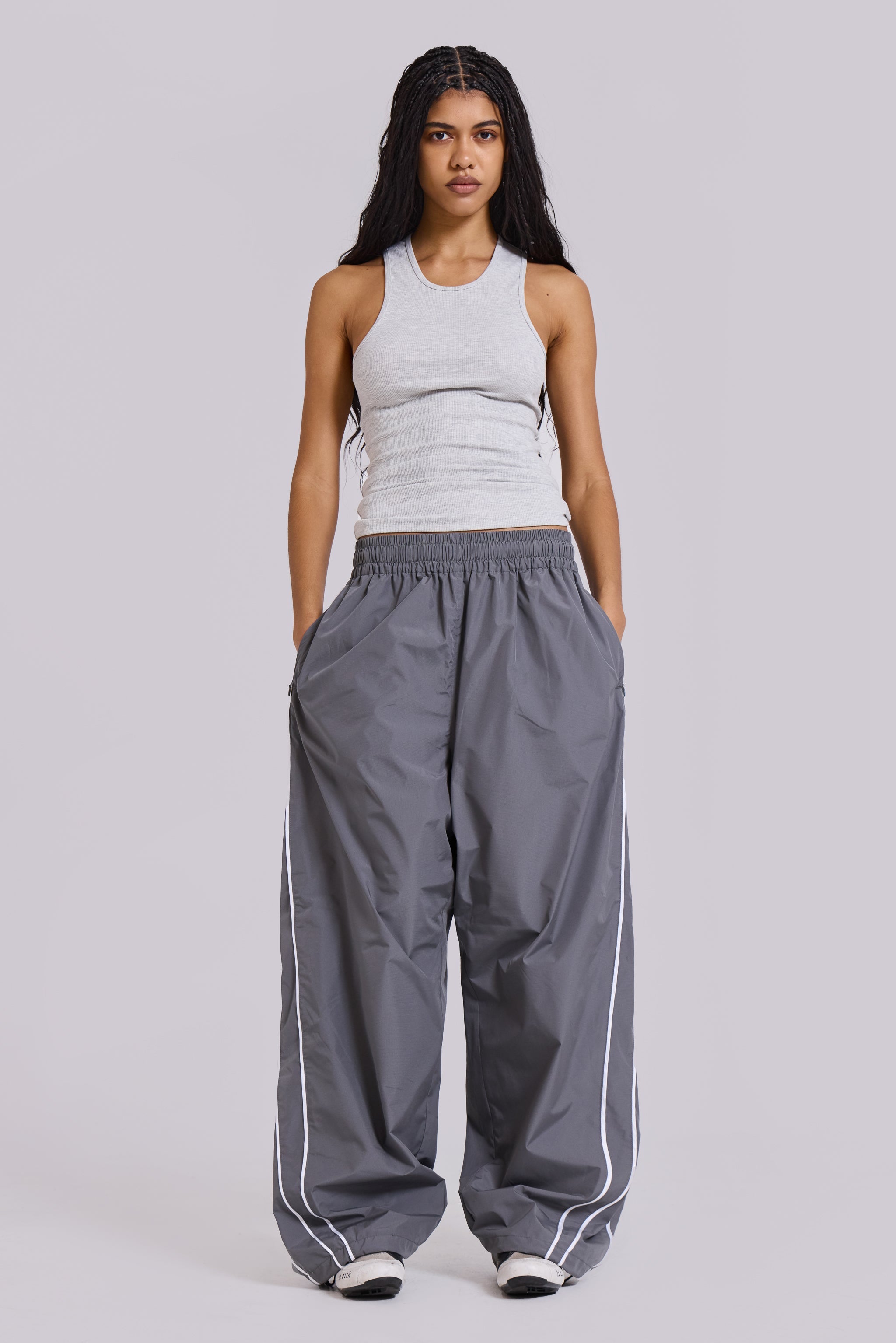 Grey Vapor Tracksuit Bottoms