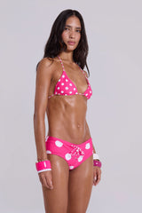 Lola Mini Short Bikini Bottoms in Pink Polkadot