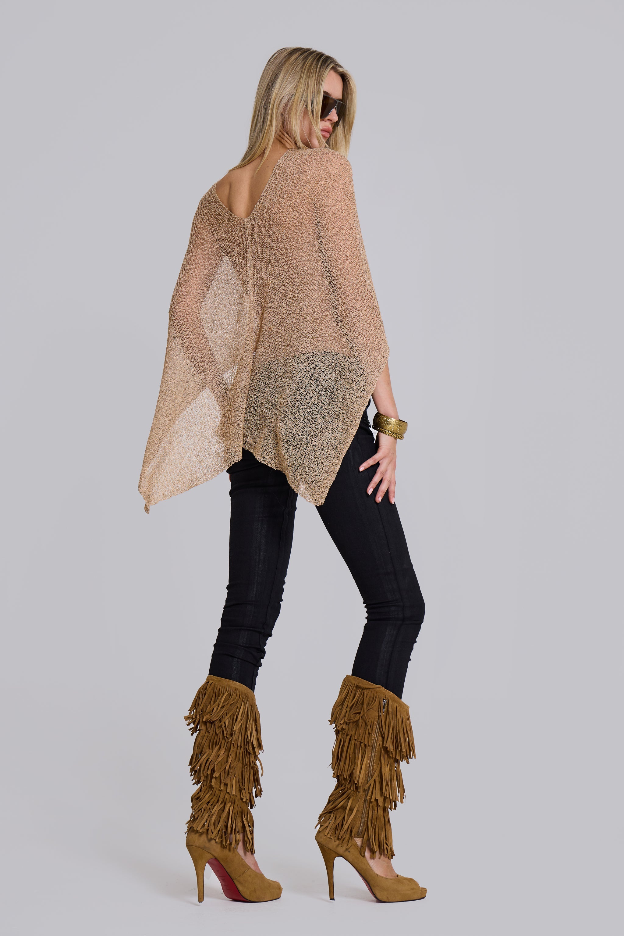 Infinity Multiway Knit Cape in Sand