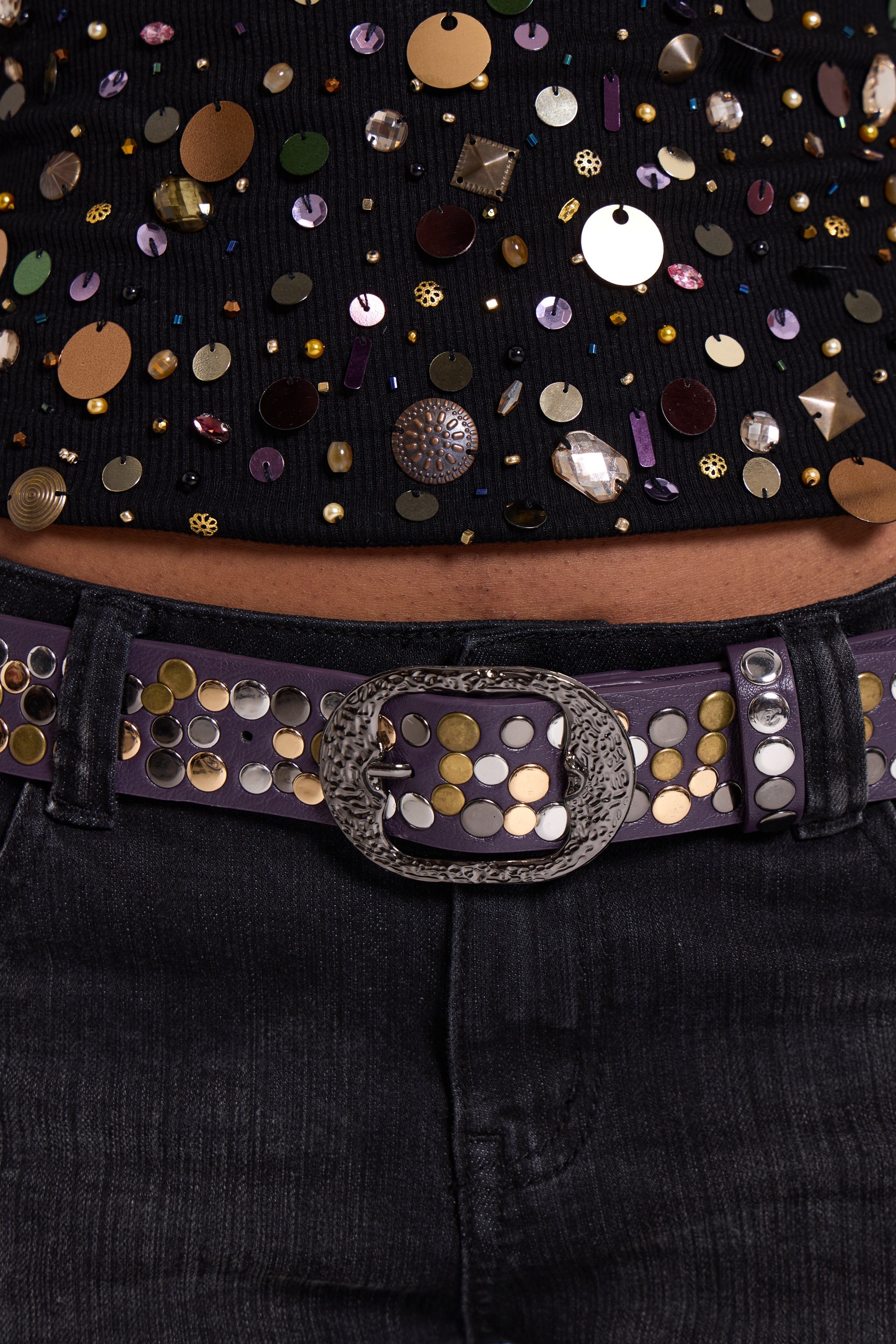 Amethyst Studded belt