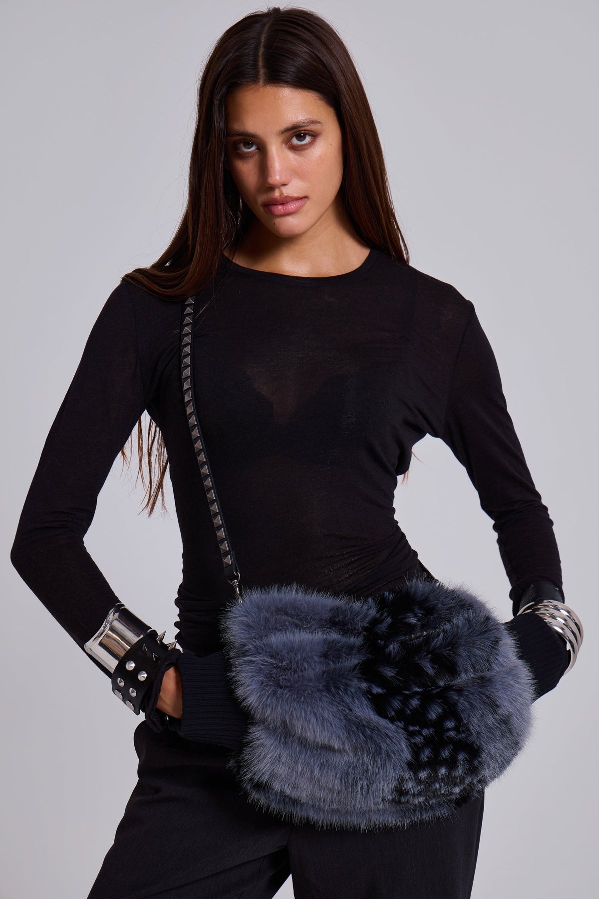 Oksana Faux Fur Muff Bag