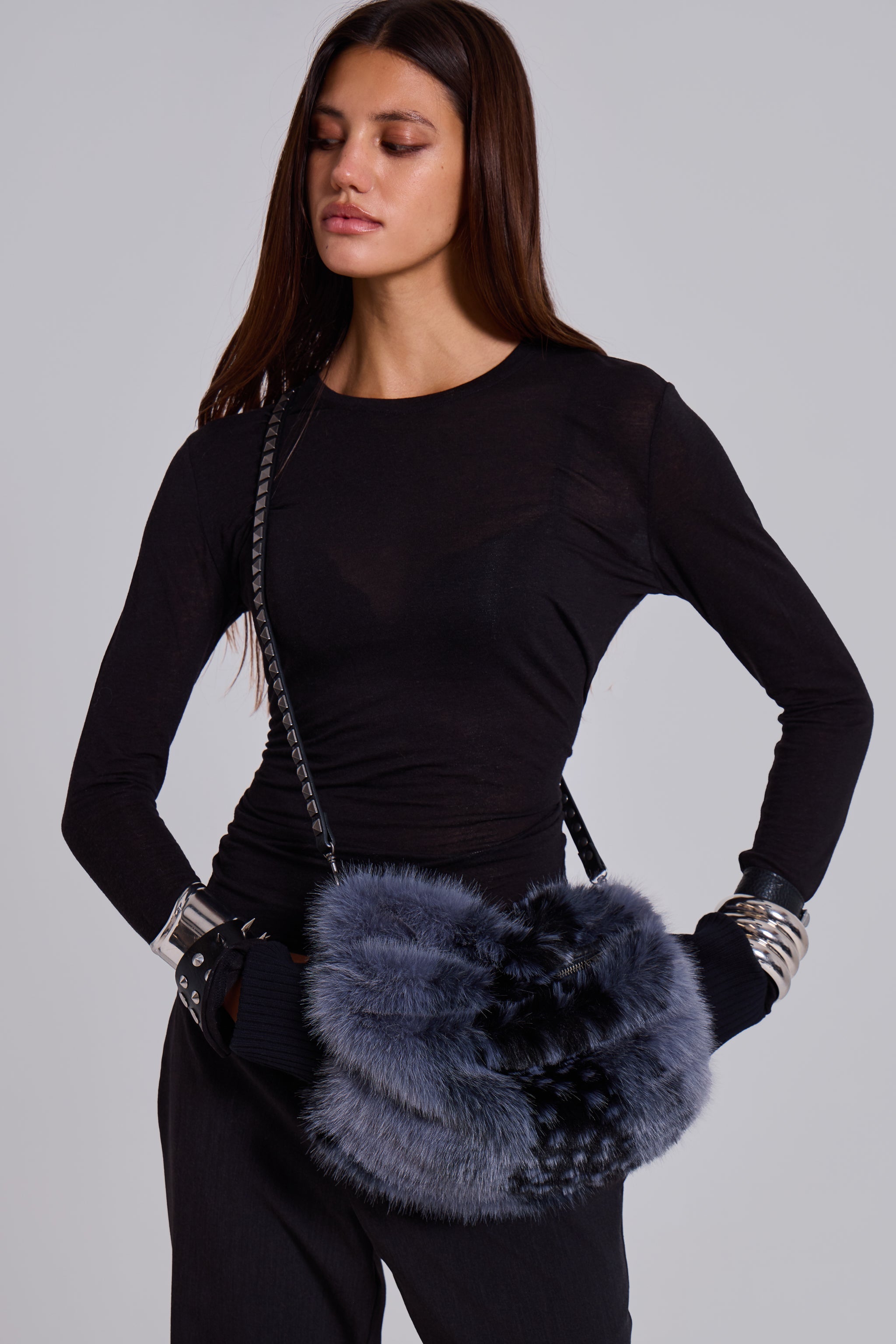 Oksana Faux Fur Muff Bag