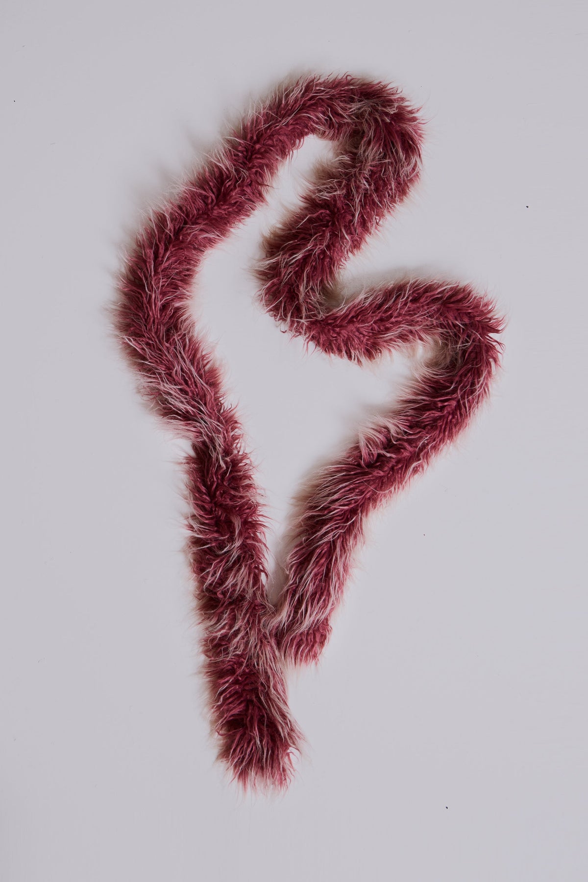 Leonie Faux Mongolian Fur Scarf in Quartz