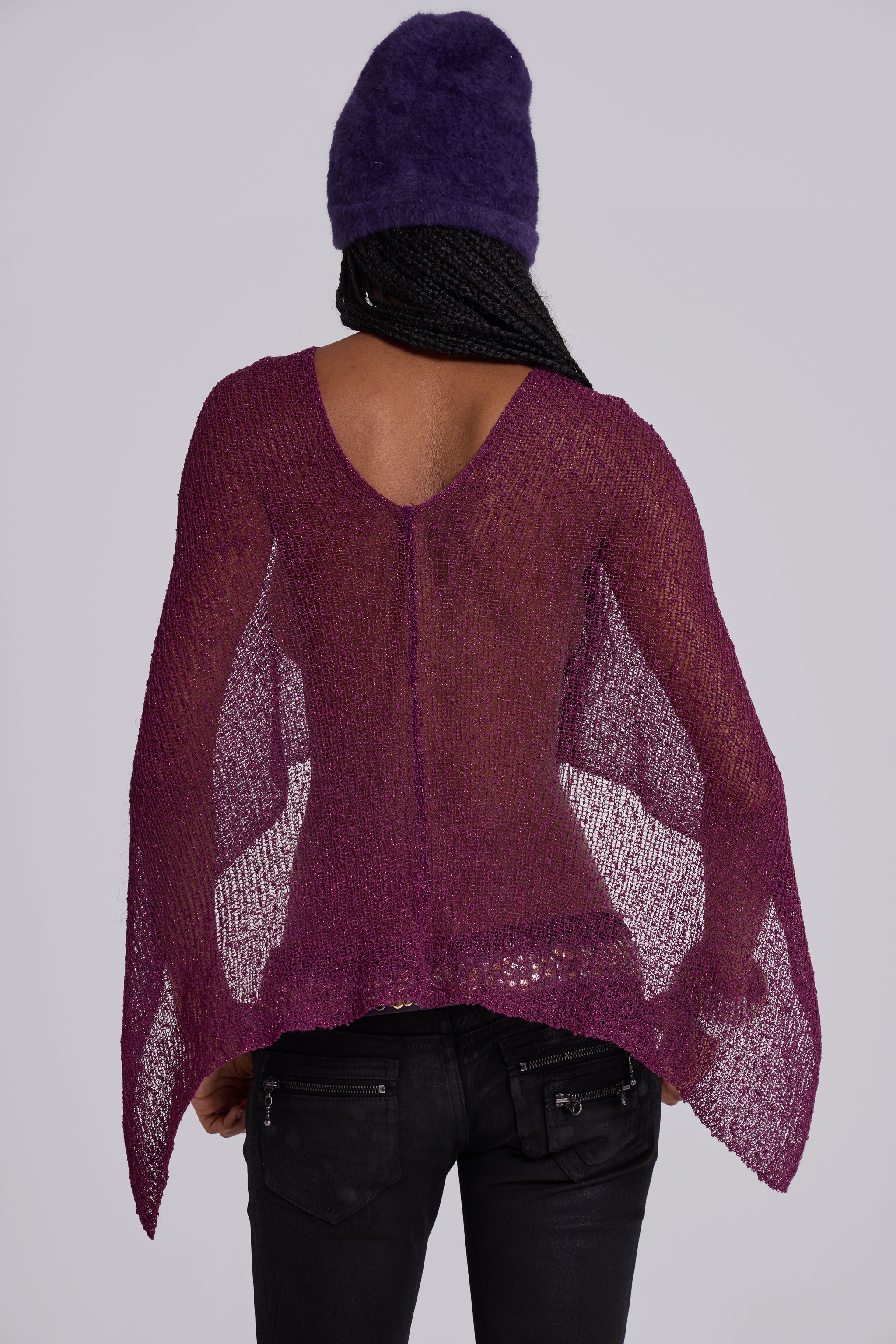Infinity Multiway Knit Cape in Wine