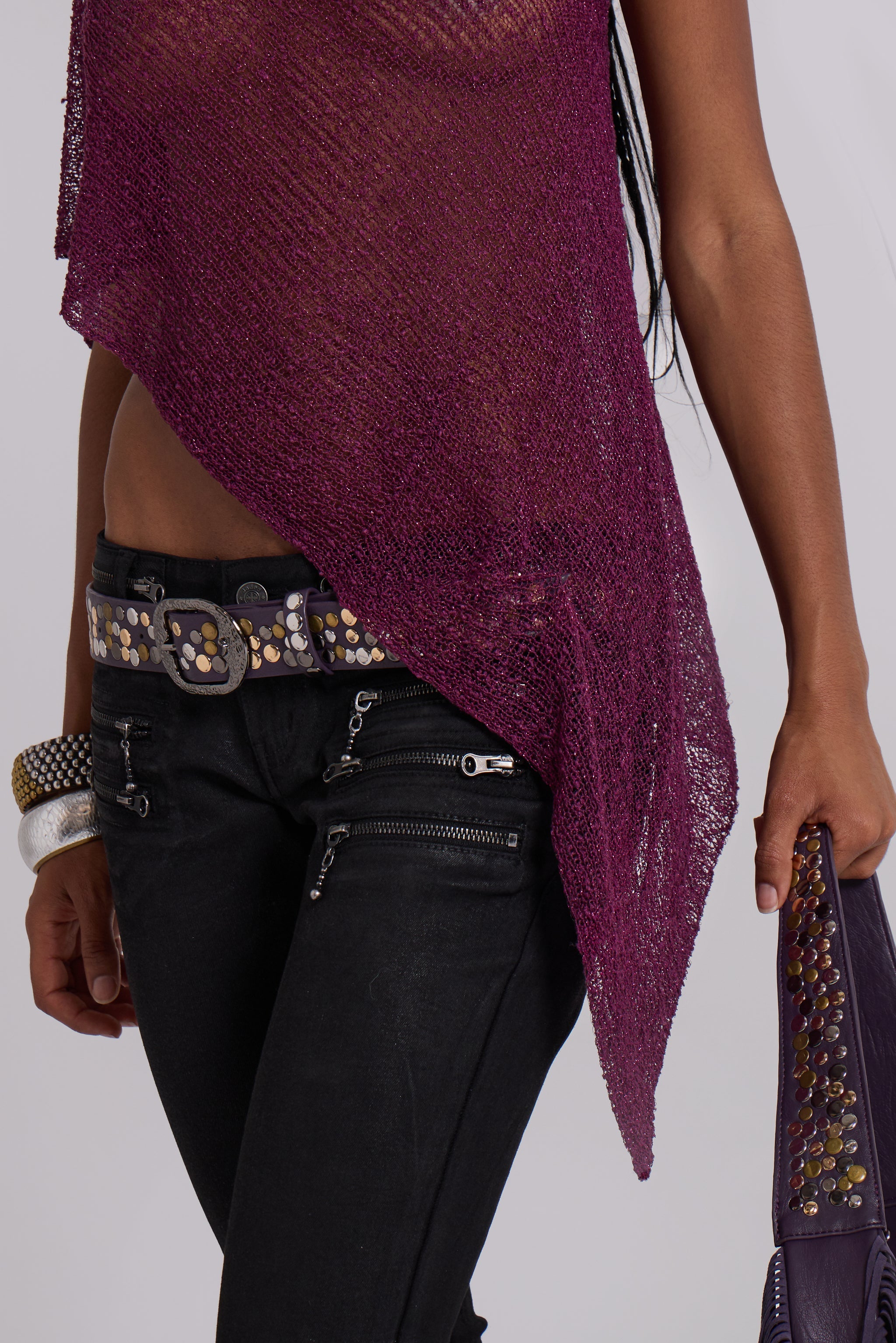 Infinity Multiway Knit Cape in Wine